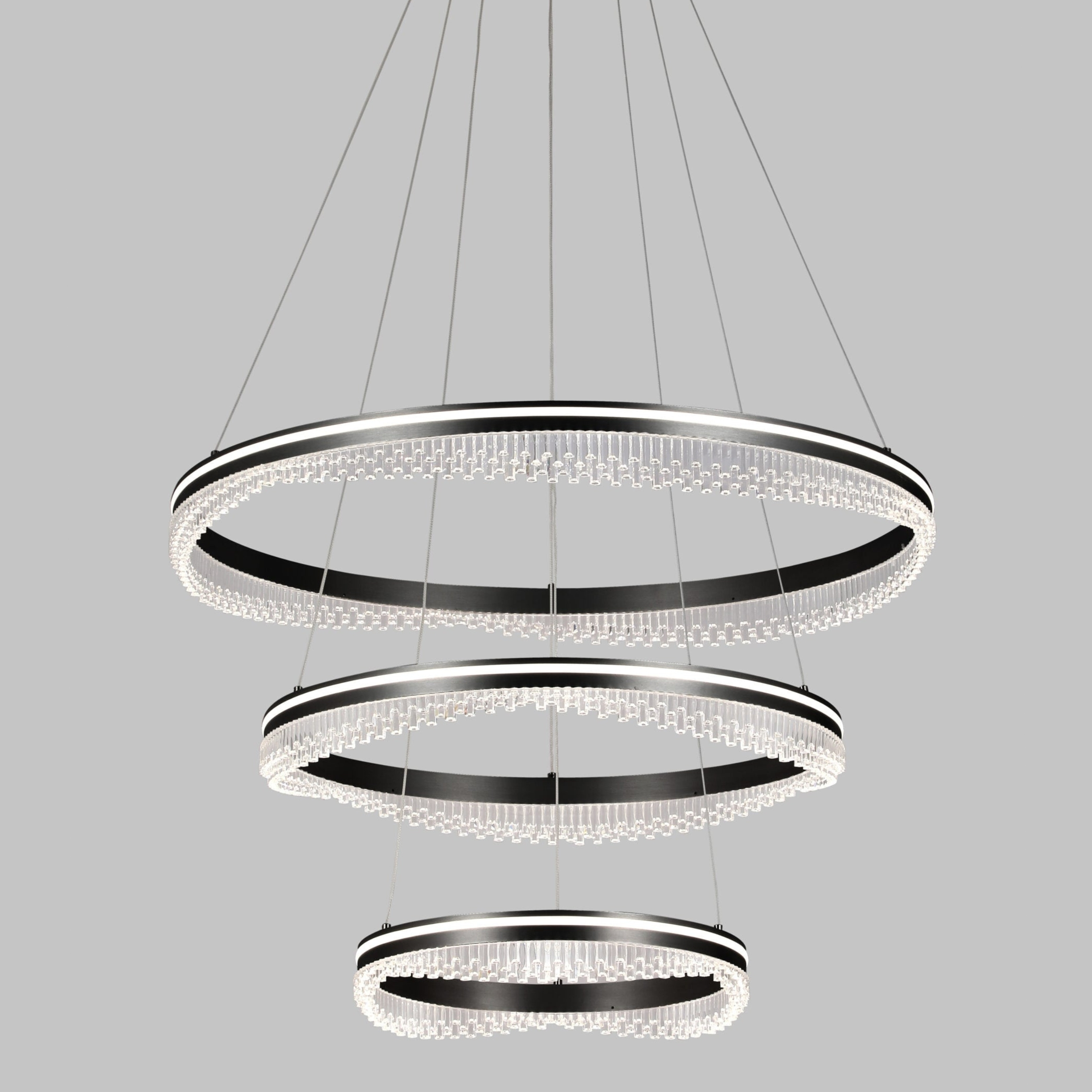 Pagnia 3 Light Black 3CCT LED Chandelier