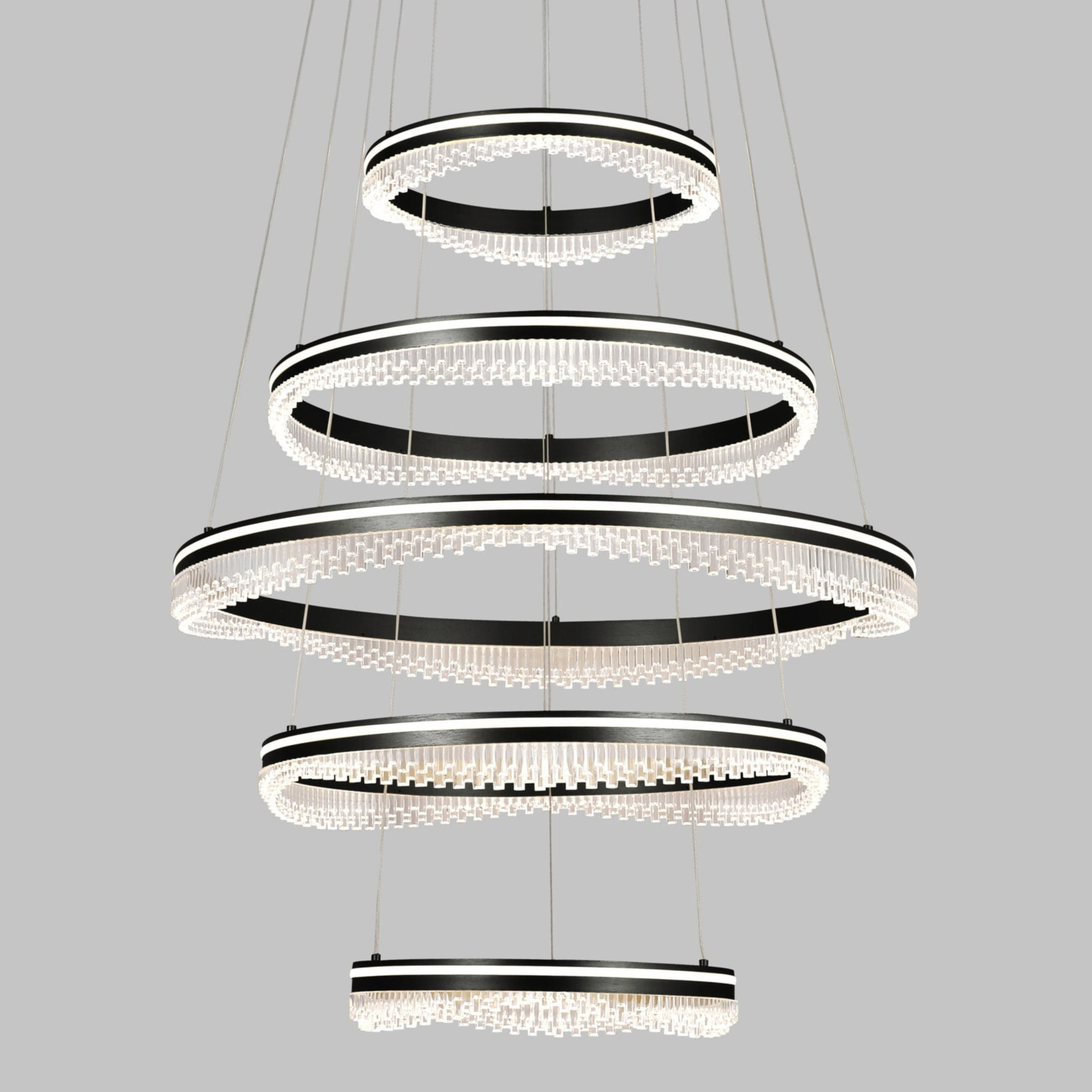 Pagnia 5 Light Black 3CCT LED Chandelier