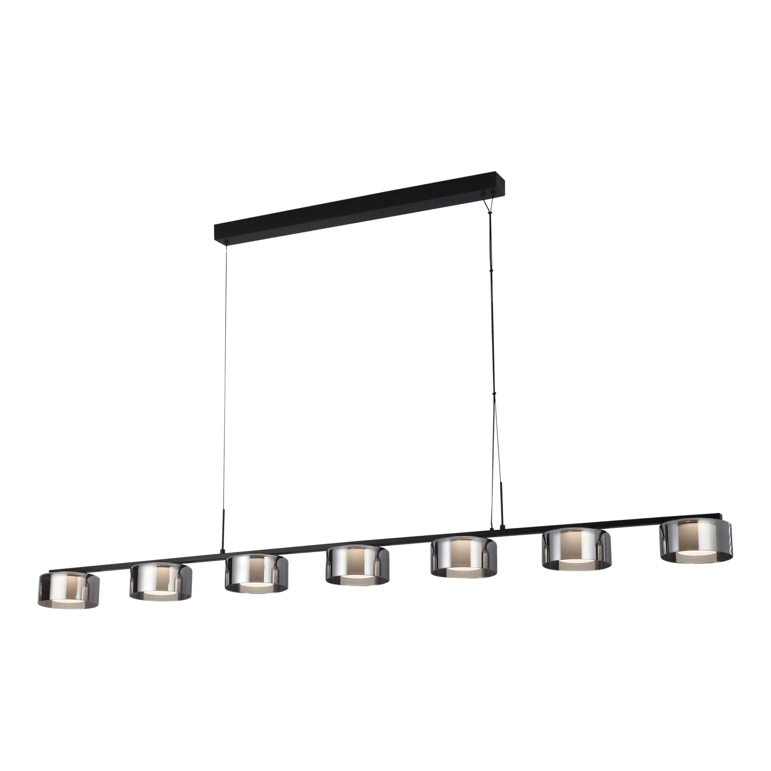 Palatine 7 Light Dimmable 3CCT LED Pendant - Black