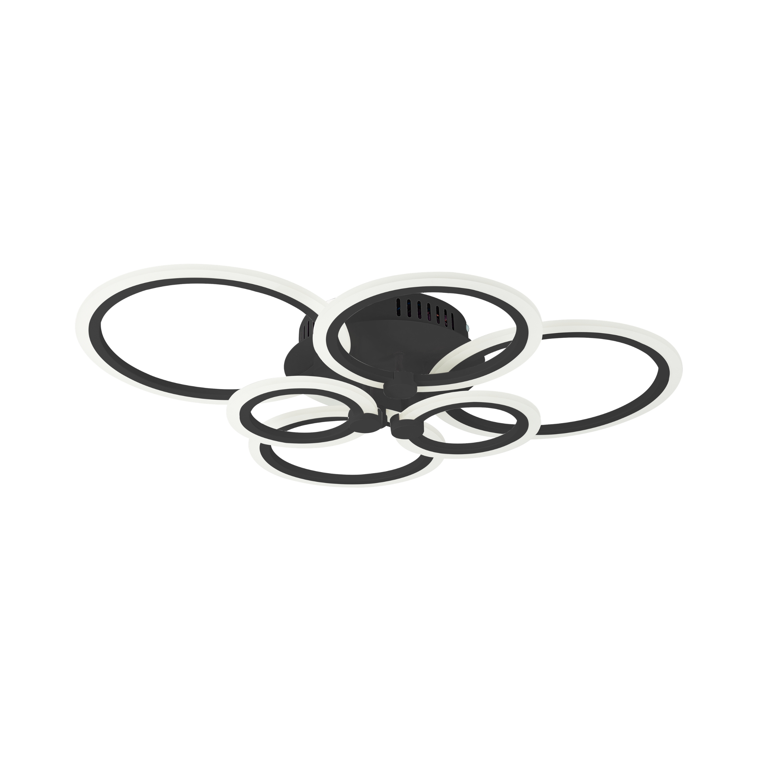 Zami Multi Rings 3CCT LED Ceiling Light with Remote - Black
