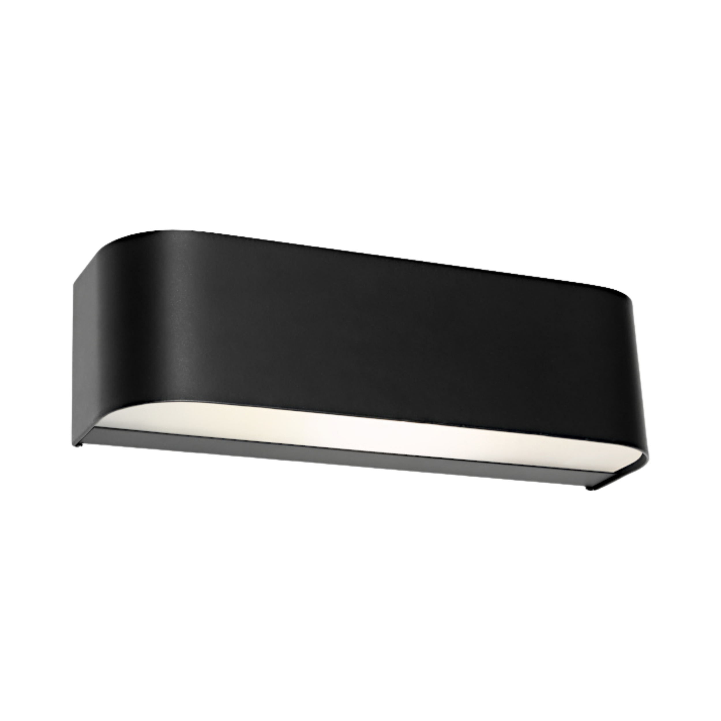 Benson Black Frost Glass Wall Light