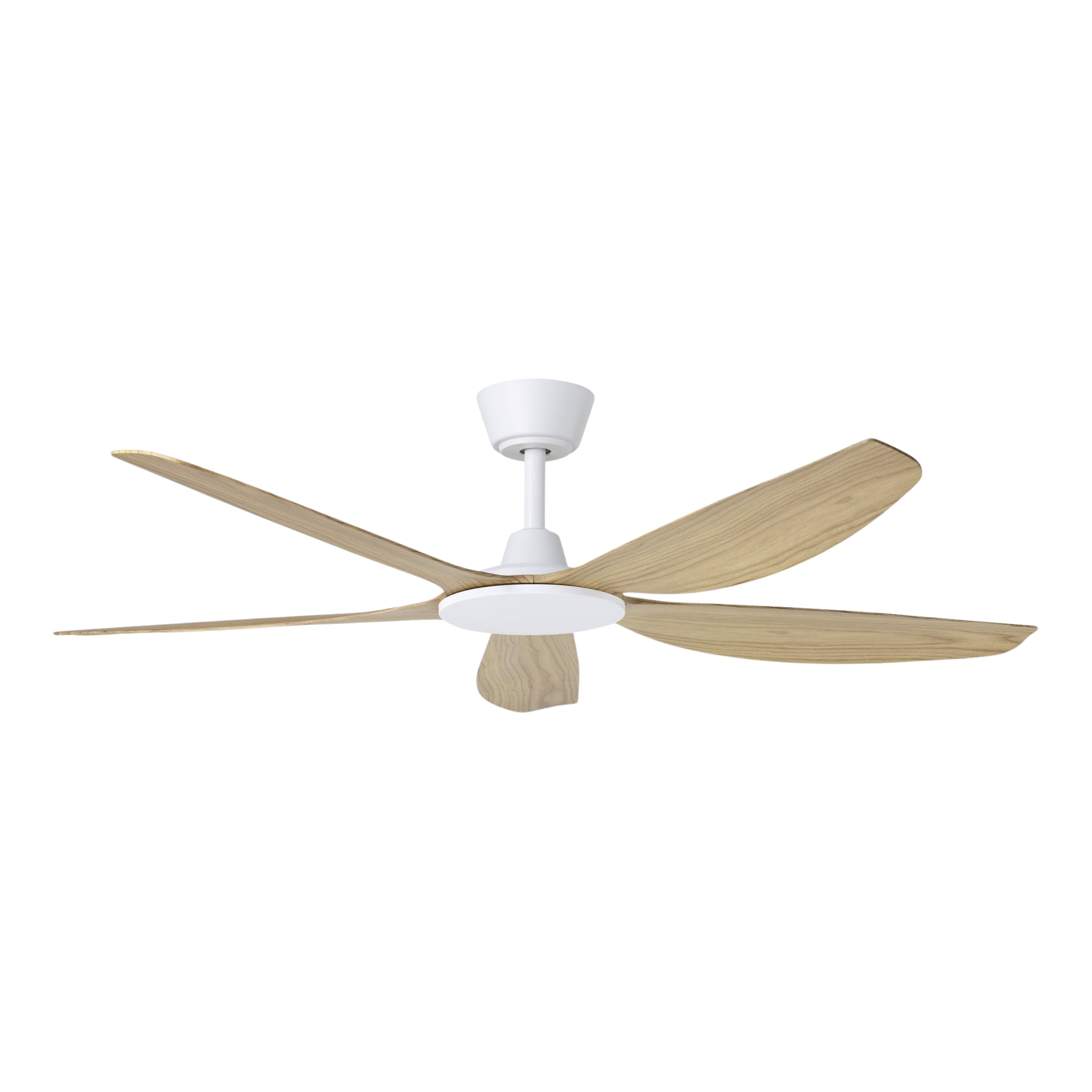 Miami 52-Inch DC Ceiling Fan with Remote - White & Oak