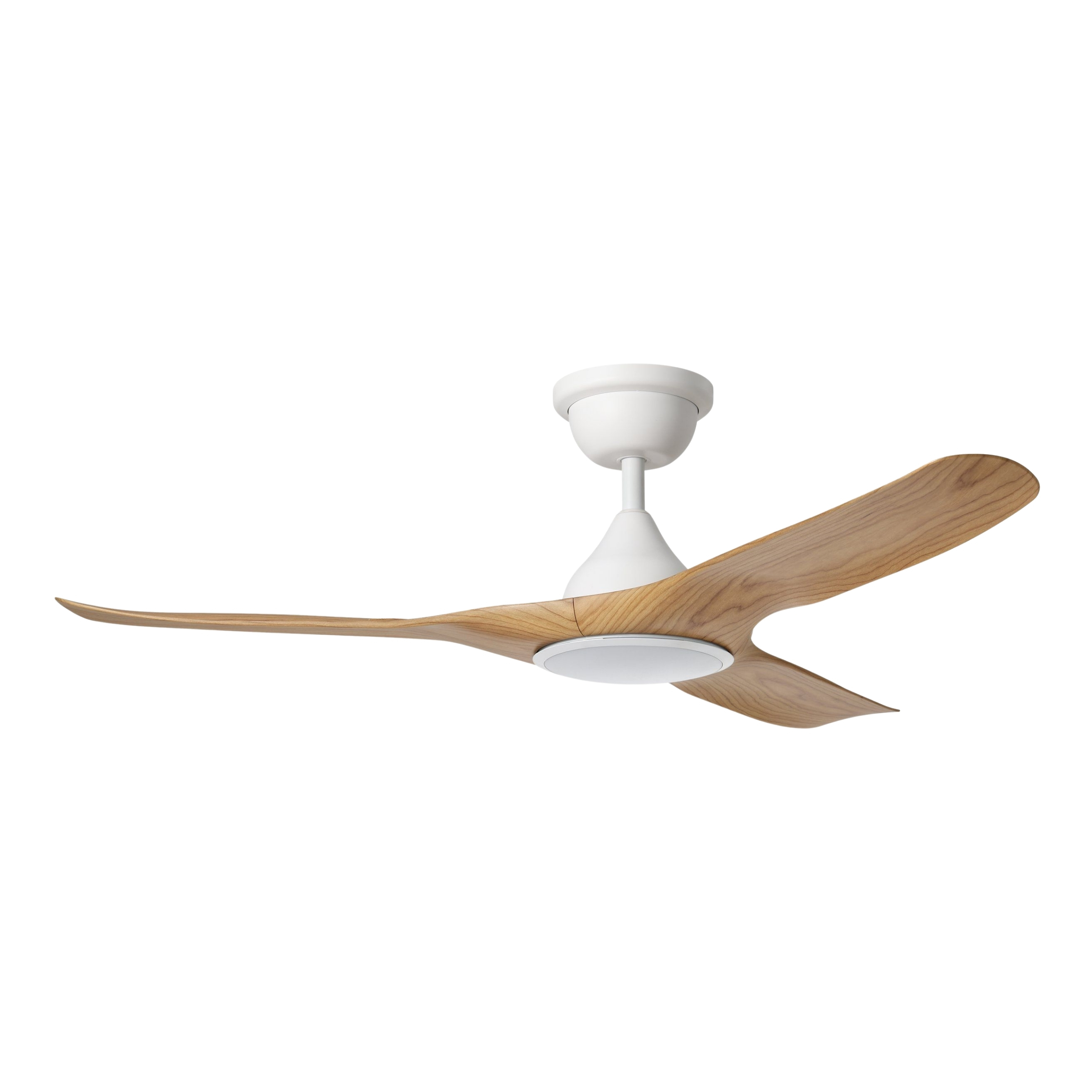Tahiti 52-Inch IP66 White-Blackbutt DC Ceiling Fan with LED Light
