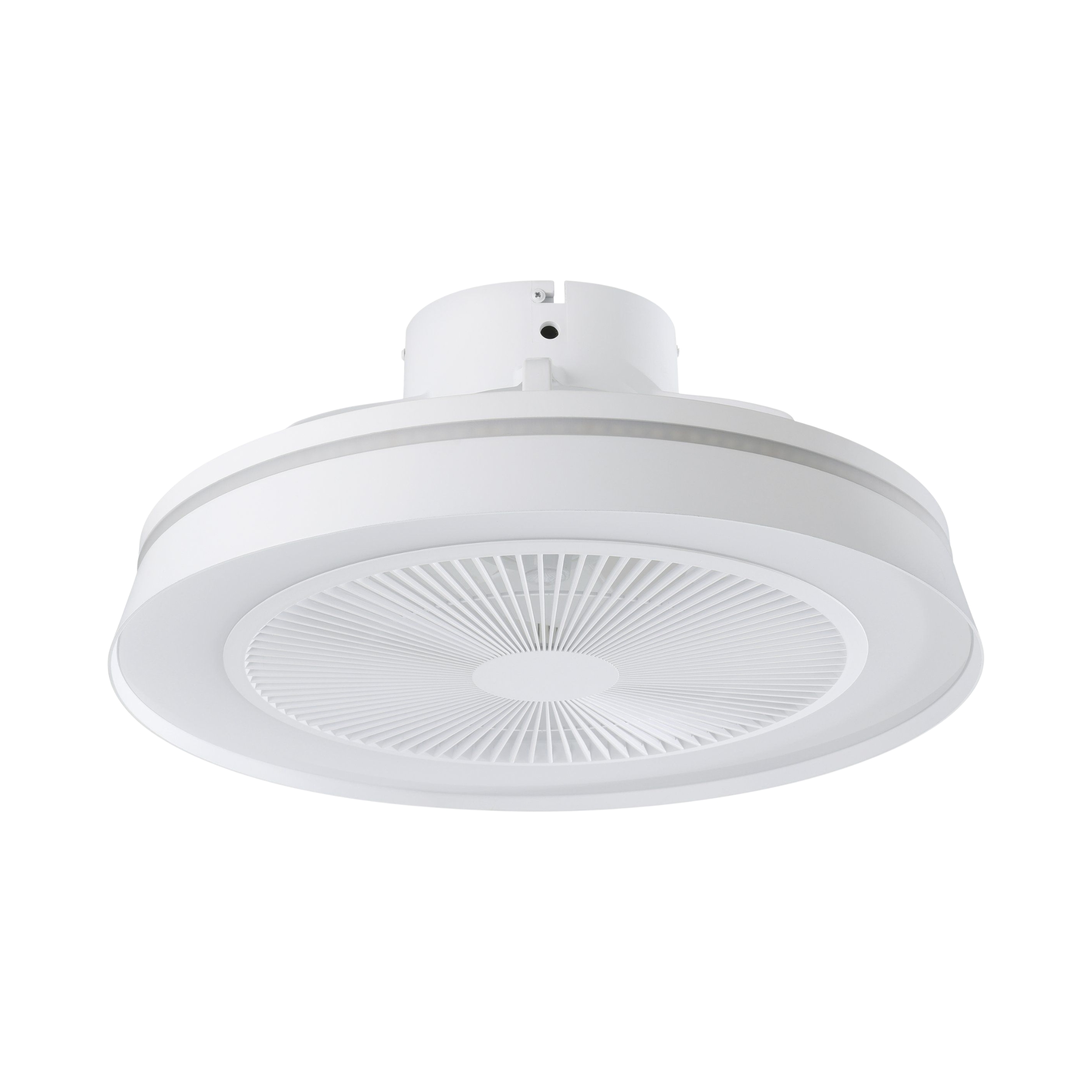 Vallonia 19-Inch White DC Ceiling Fan with RGB LED