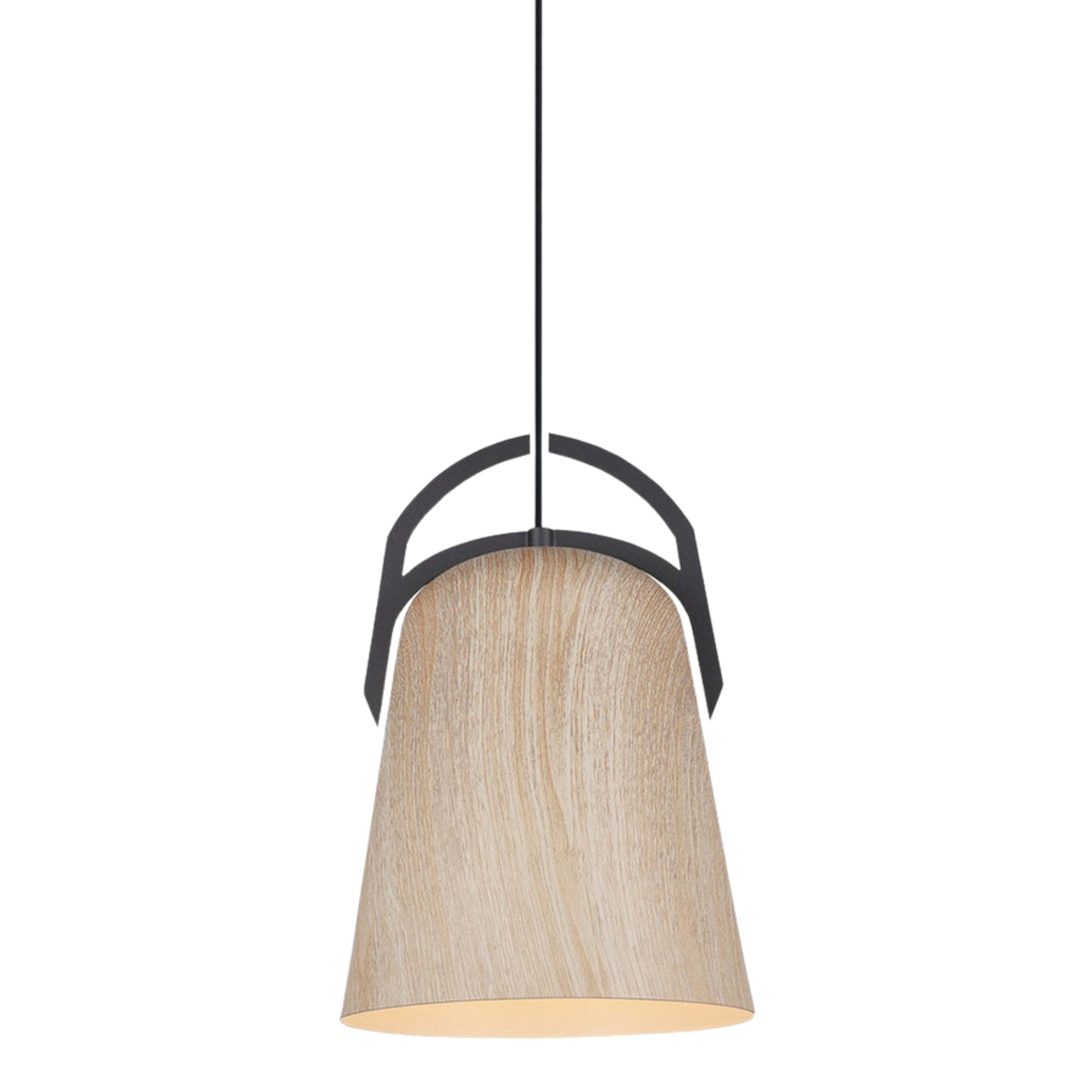 Baranello Natural Oak Wood Bell Pendant