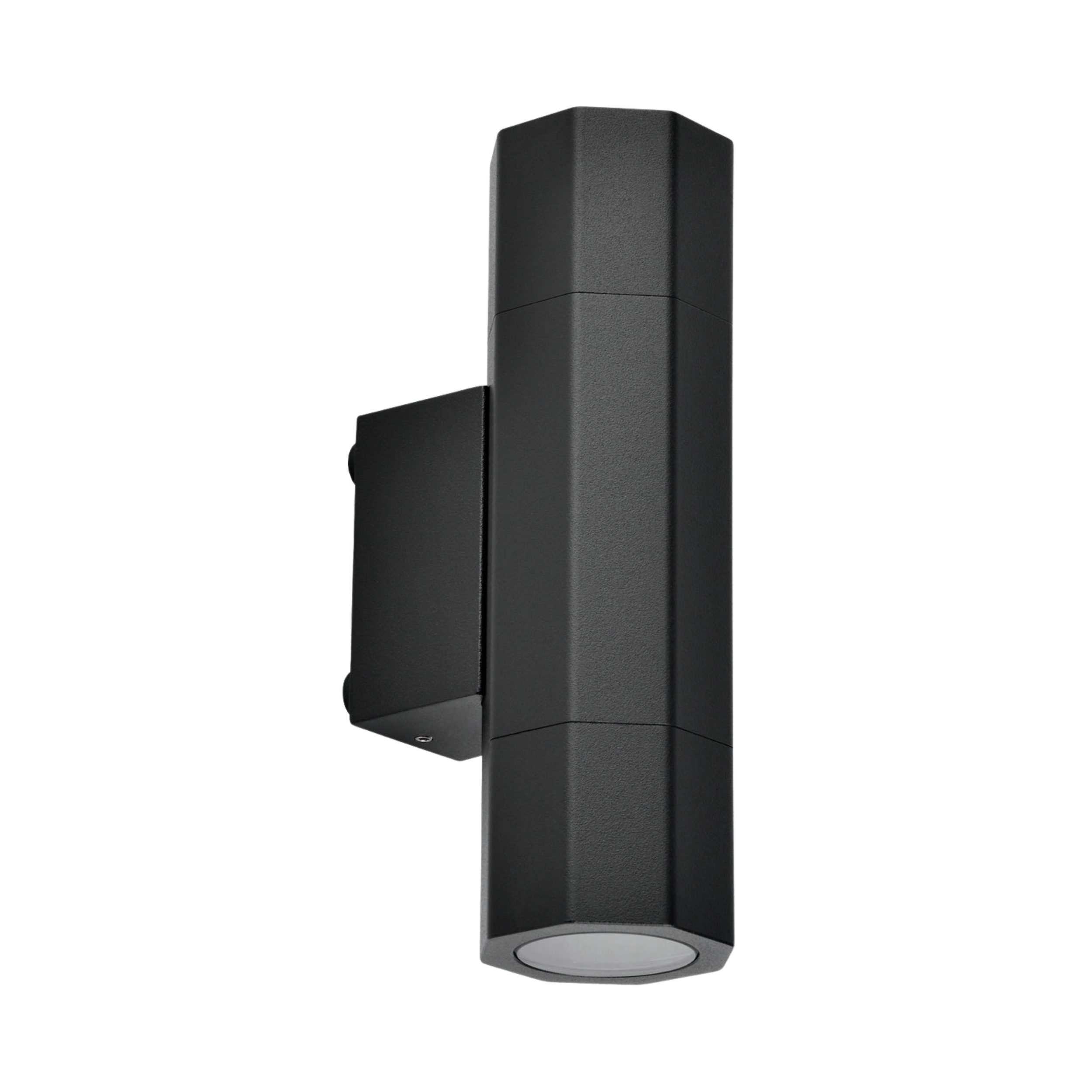 Bidoni IP65 Matt Black Octagon Up Down Wall Light