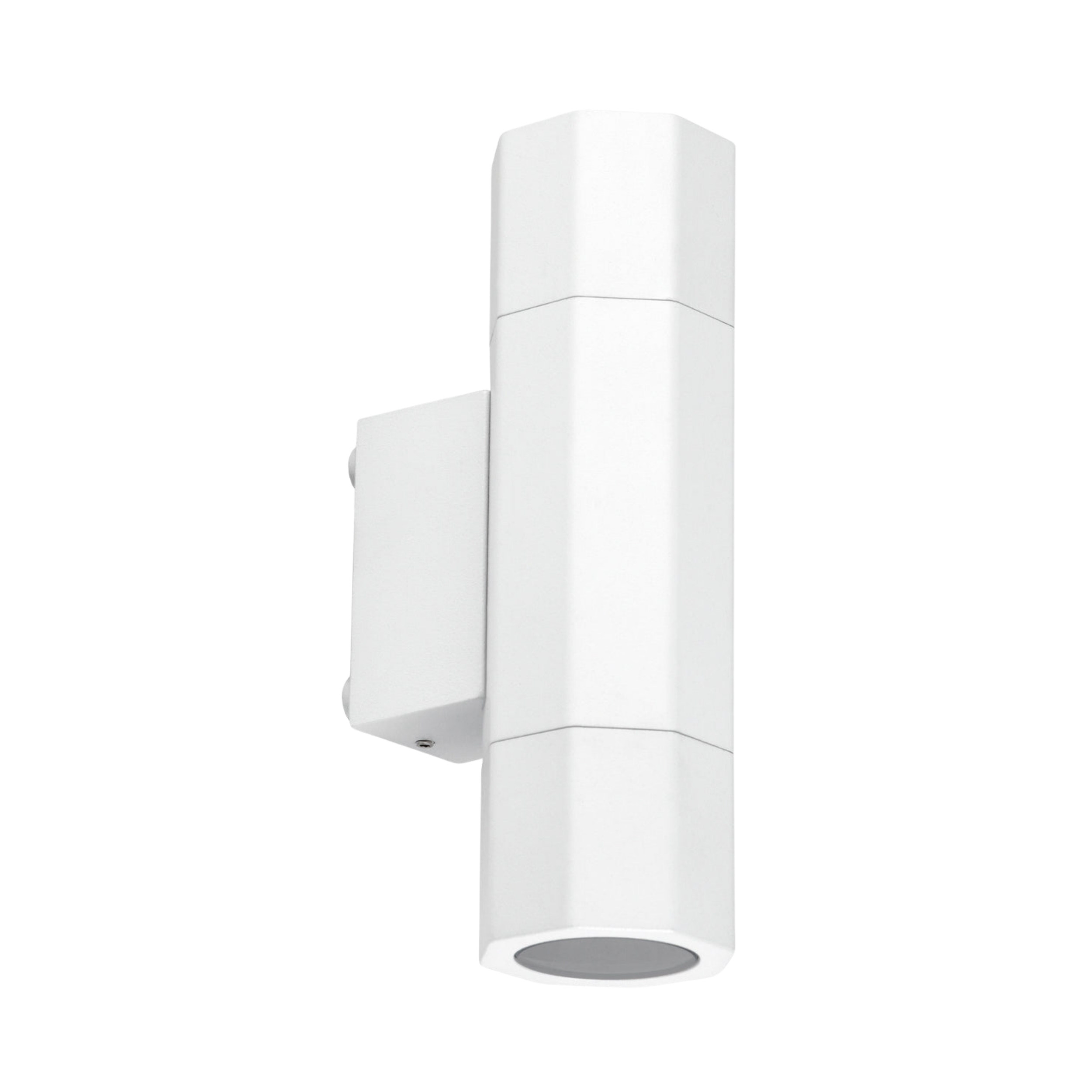 Bidoni IP65 Matt White Octagon Up Down Wall Light