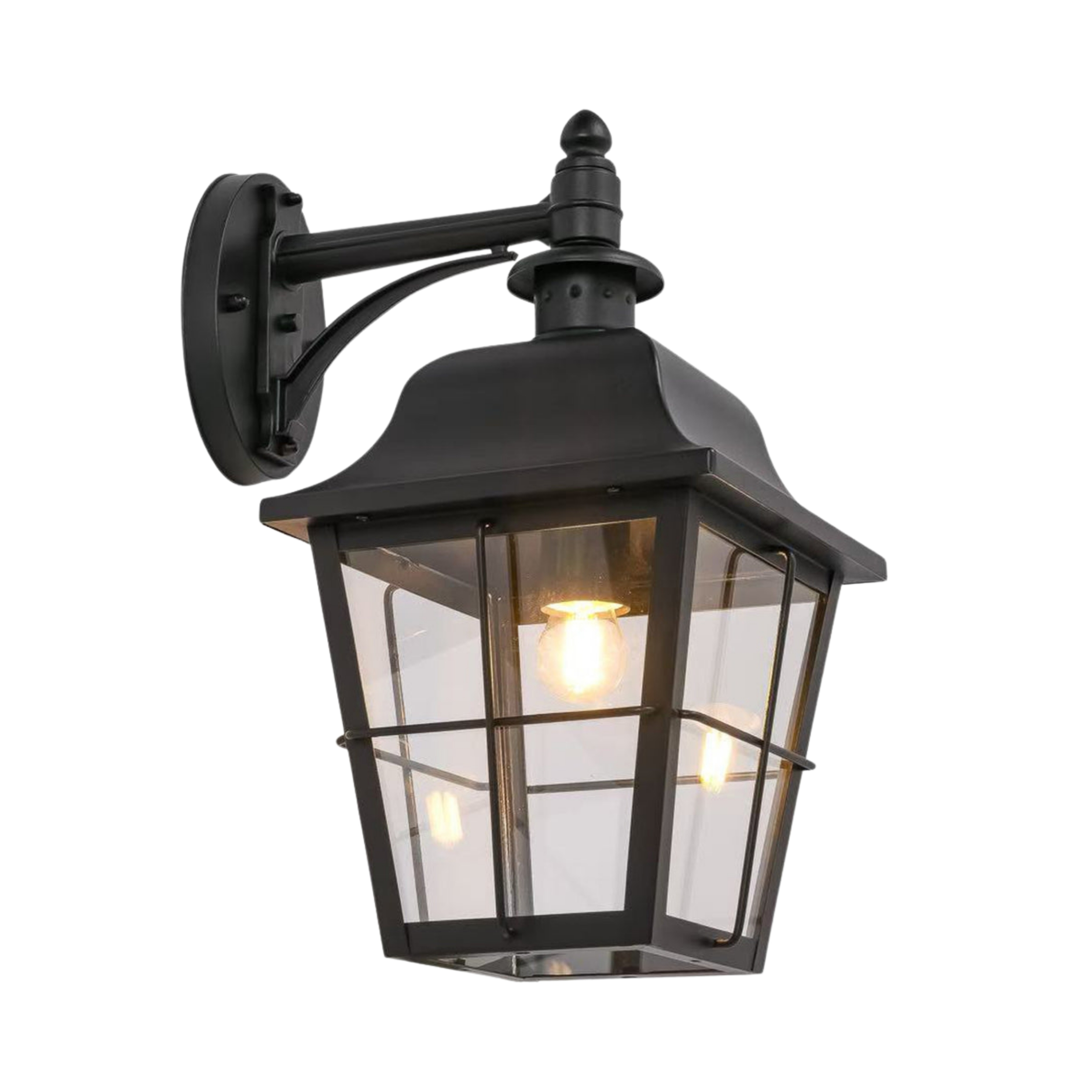 Karlston Matt Black Coach Wall Light