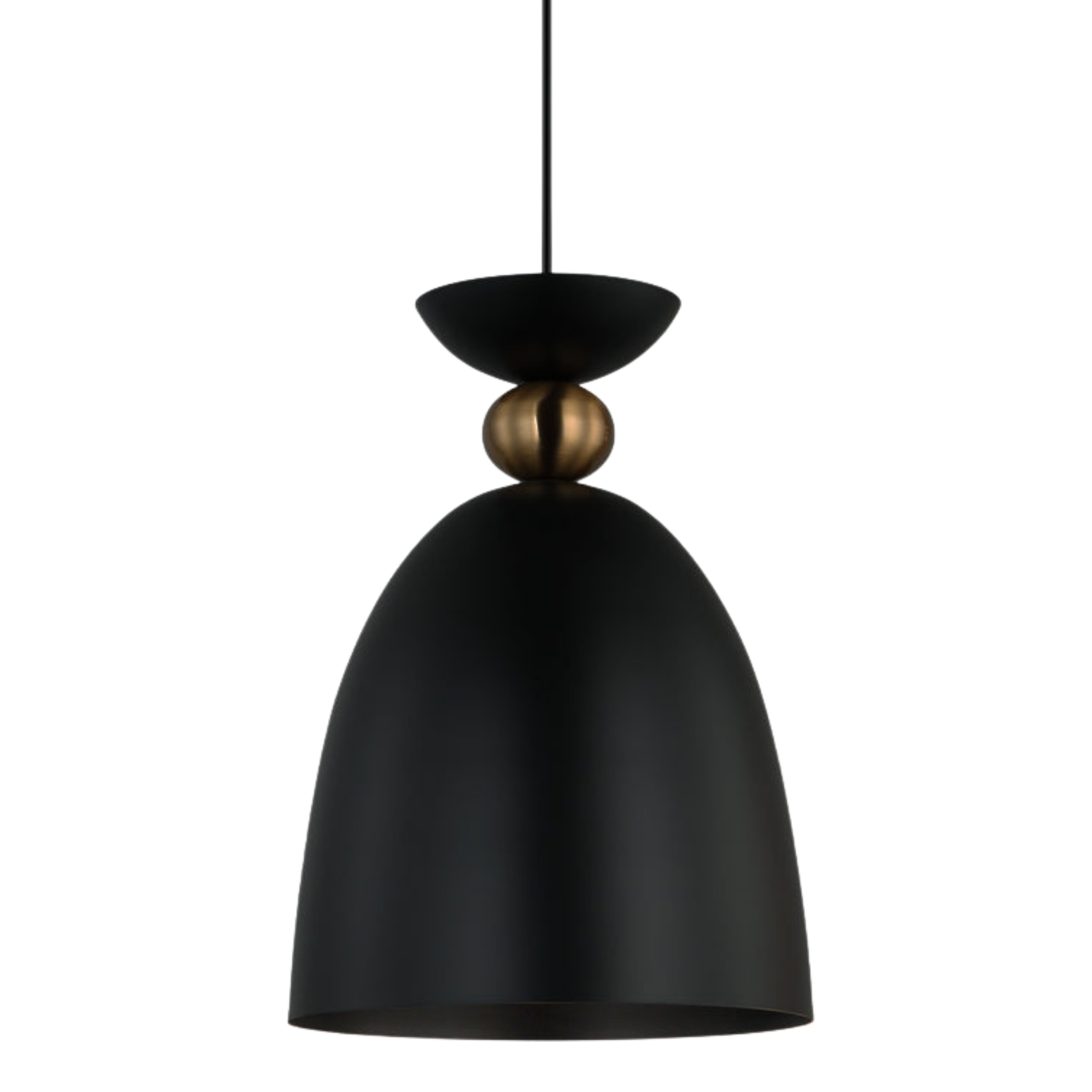 Plavsk Bell Minimalist Pendant Light - Matt Black