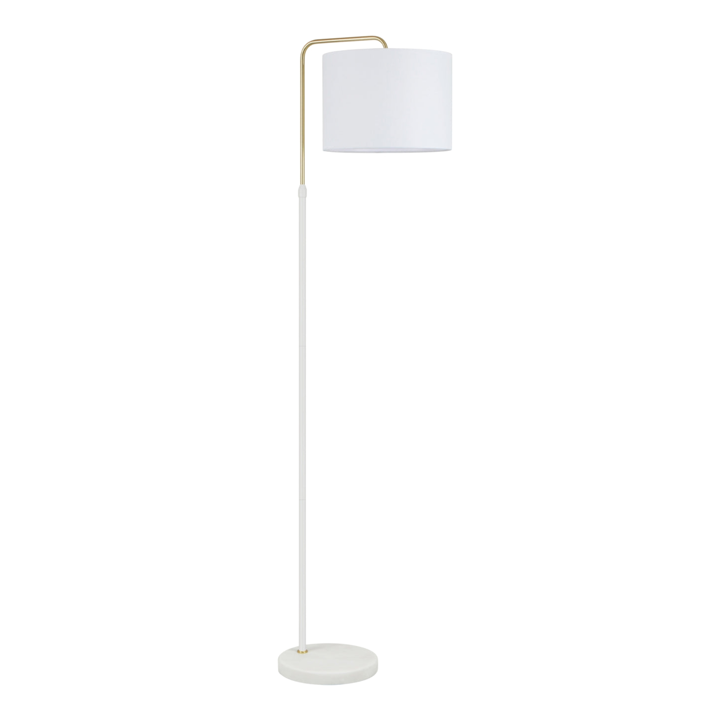 Saprene Adjustable White Marble Base Floor Lamp