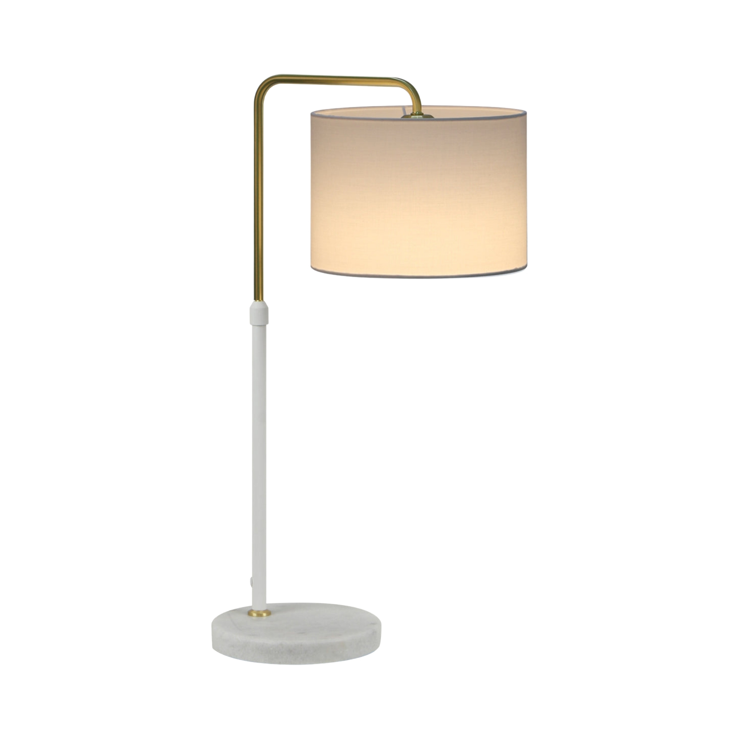 Saprene Adjustable White Marble Base Table Lamp