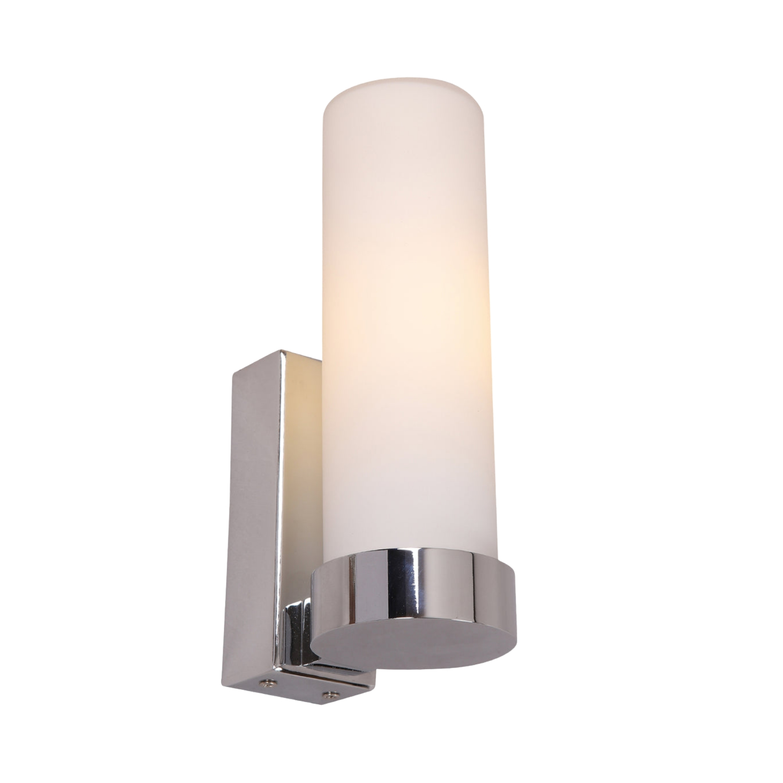 Sevan Tubular Opal Glass Wall Light - Chrome