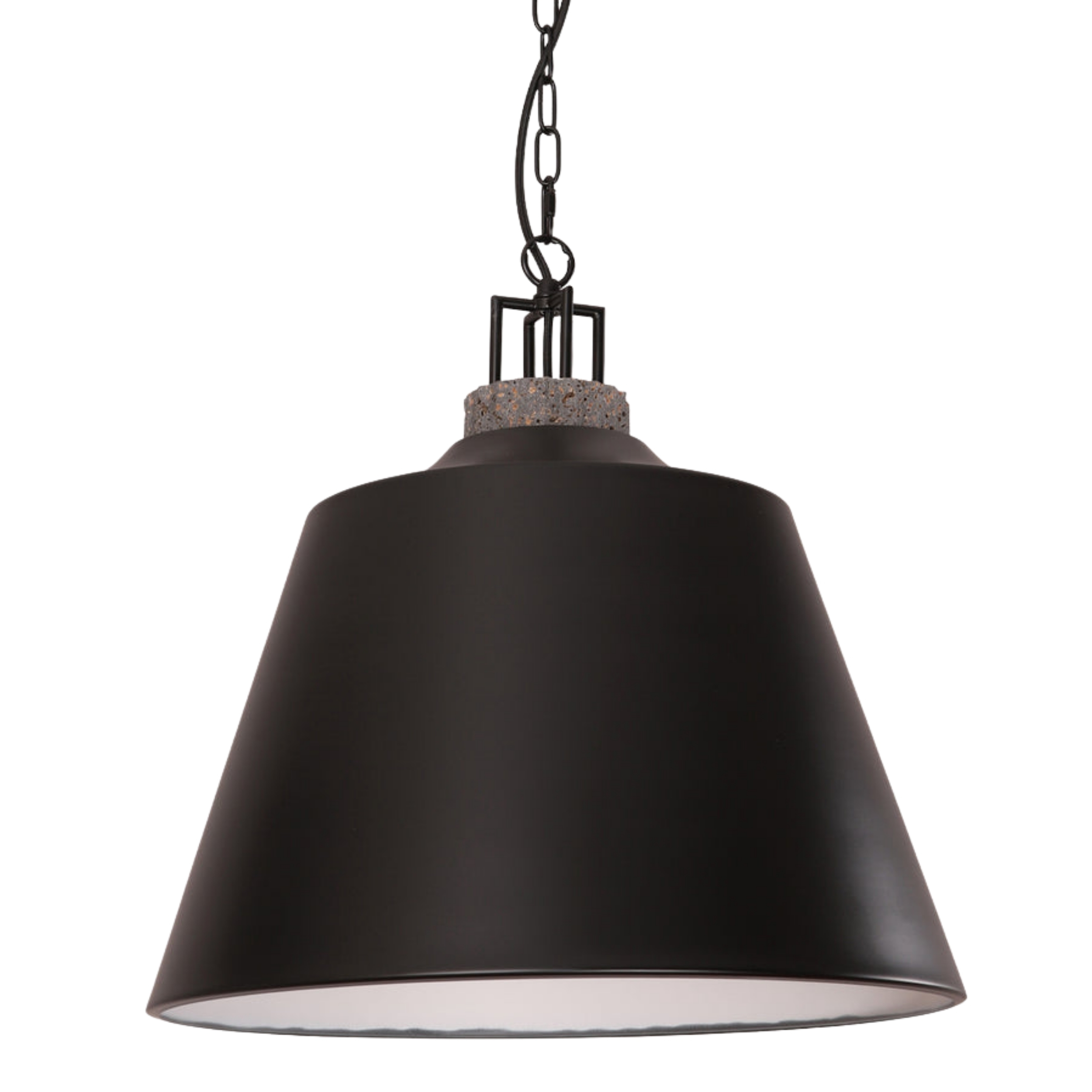 Vichy Angled Bell Metal Pendant Light - Black