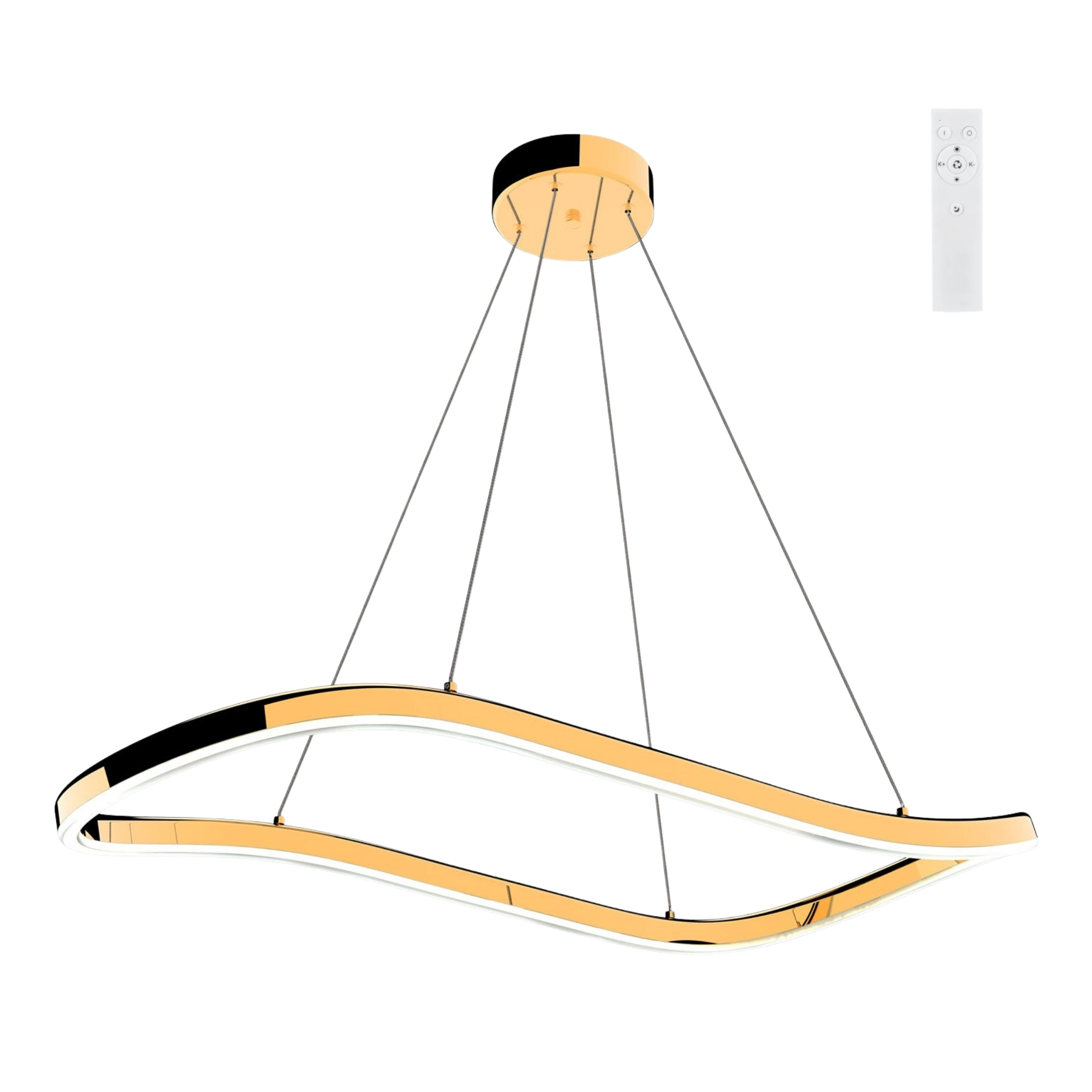 Osby Rose Gold Dimmable CCT LED Pendant with Remote