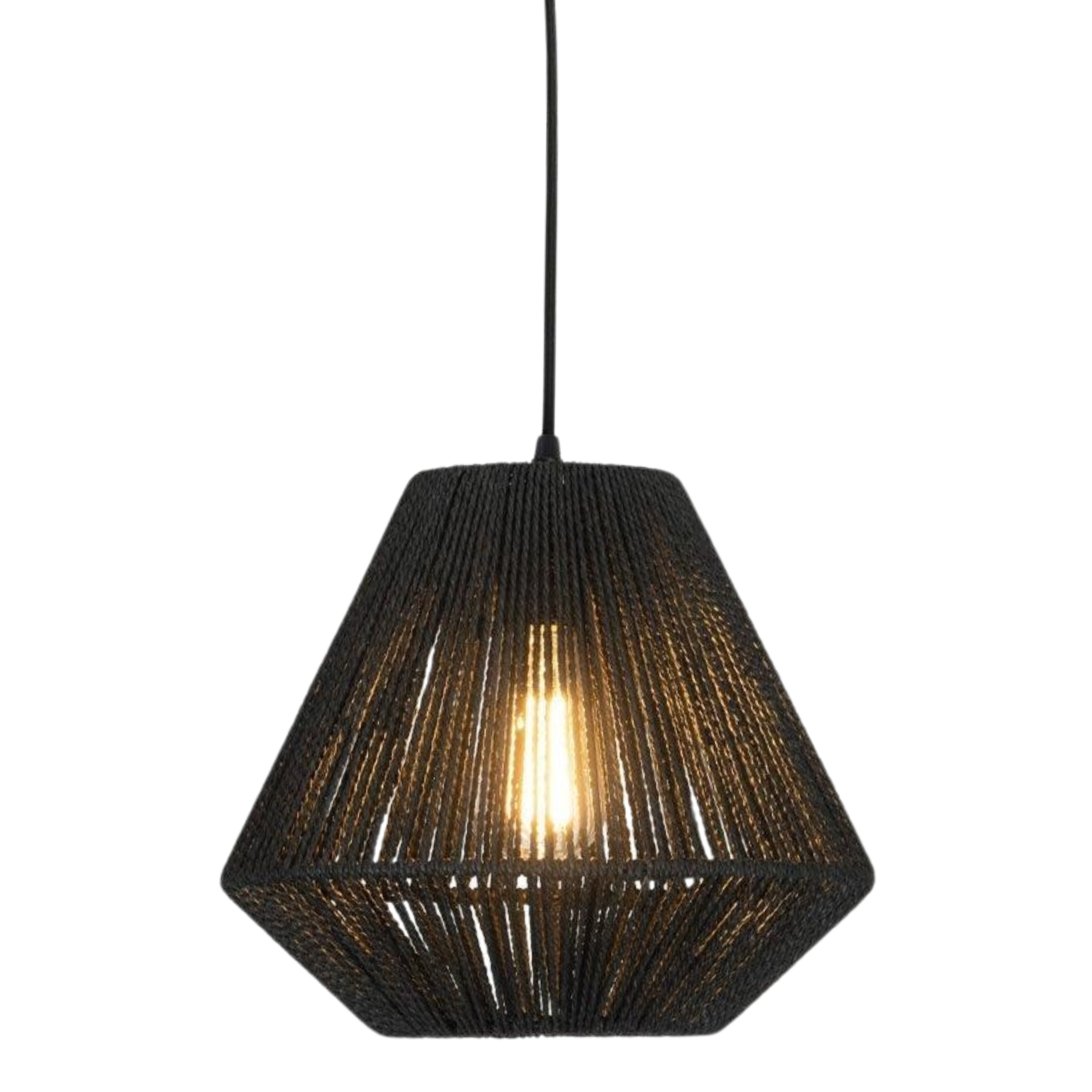 Albyn Black Diamond Rope Pendant Light
