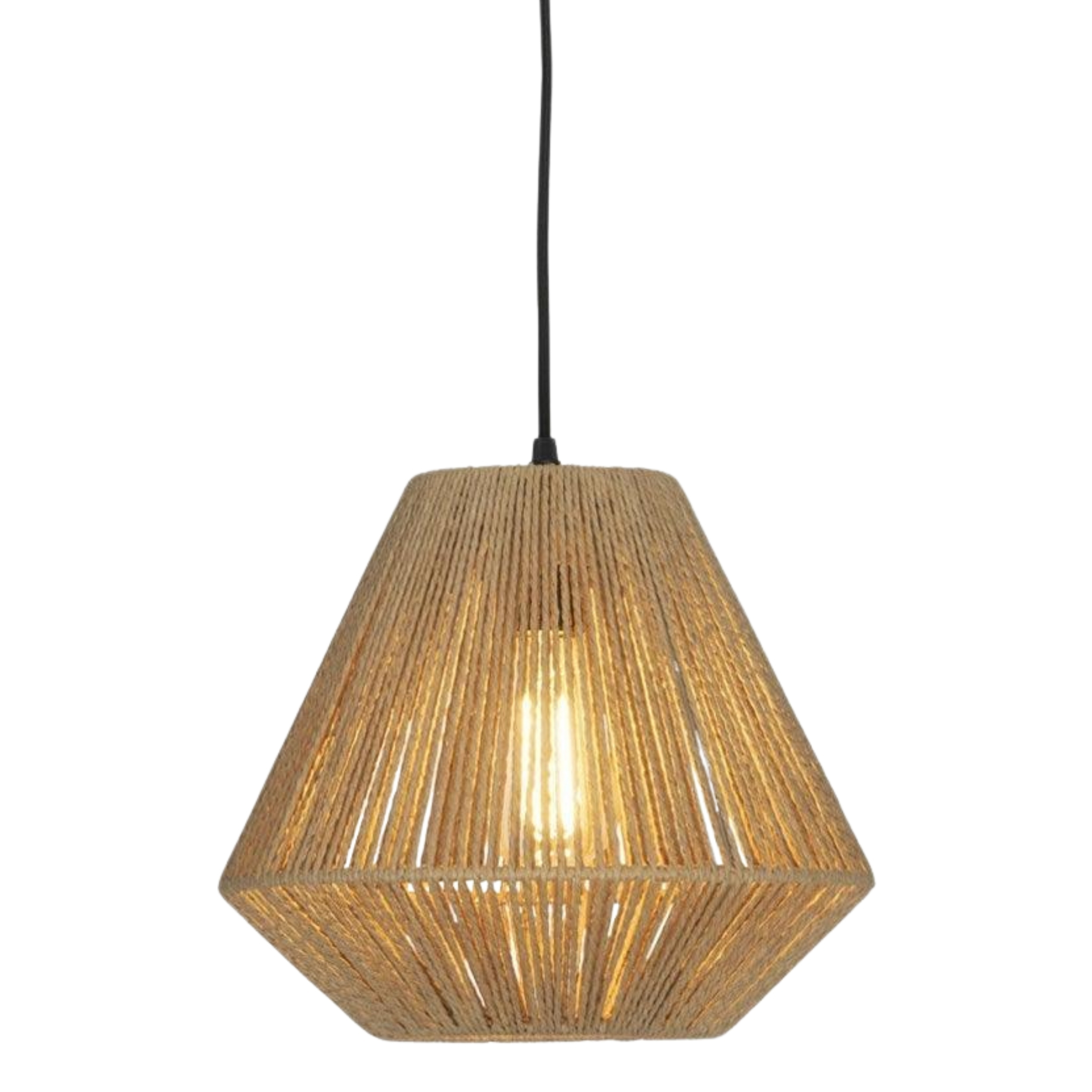 Albyn Natural Diamond Rope Pendant Light