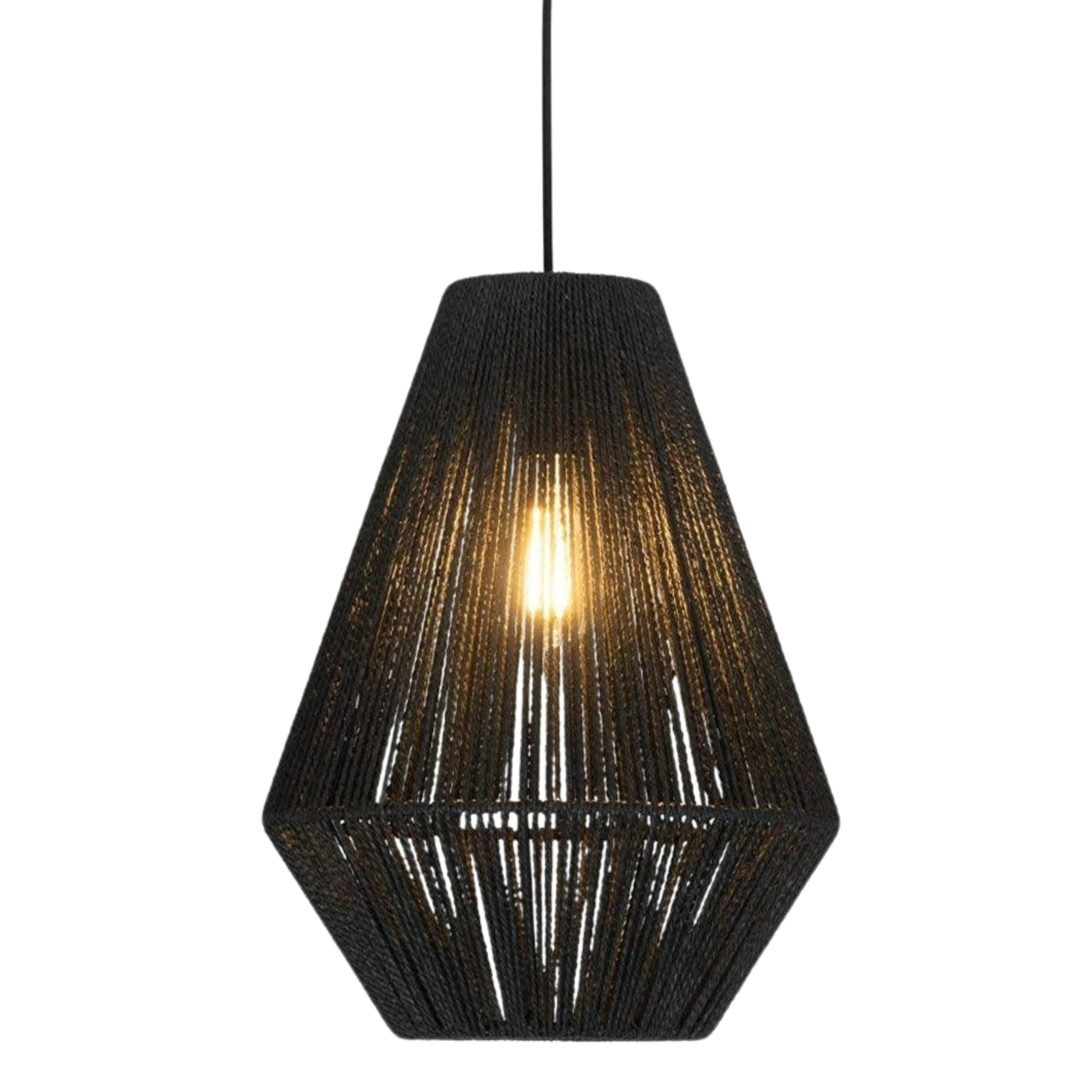 Laholm Black Diamond Rope Pendant Light
