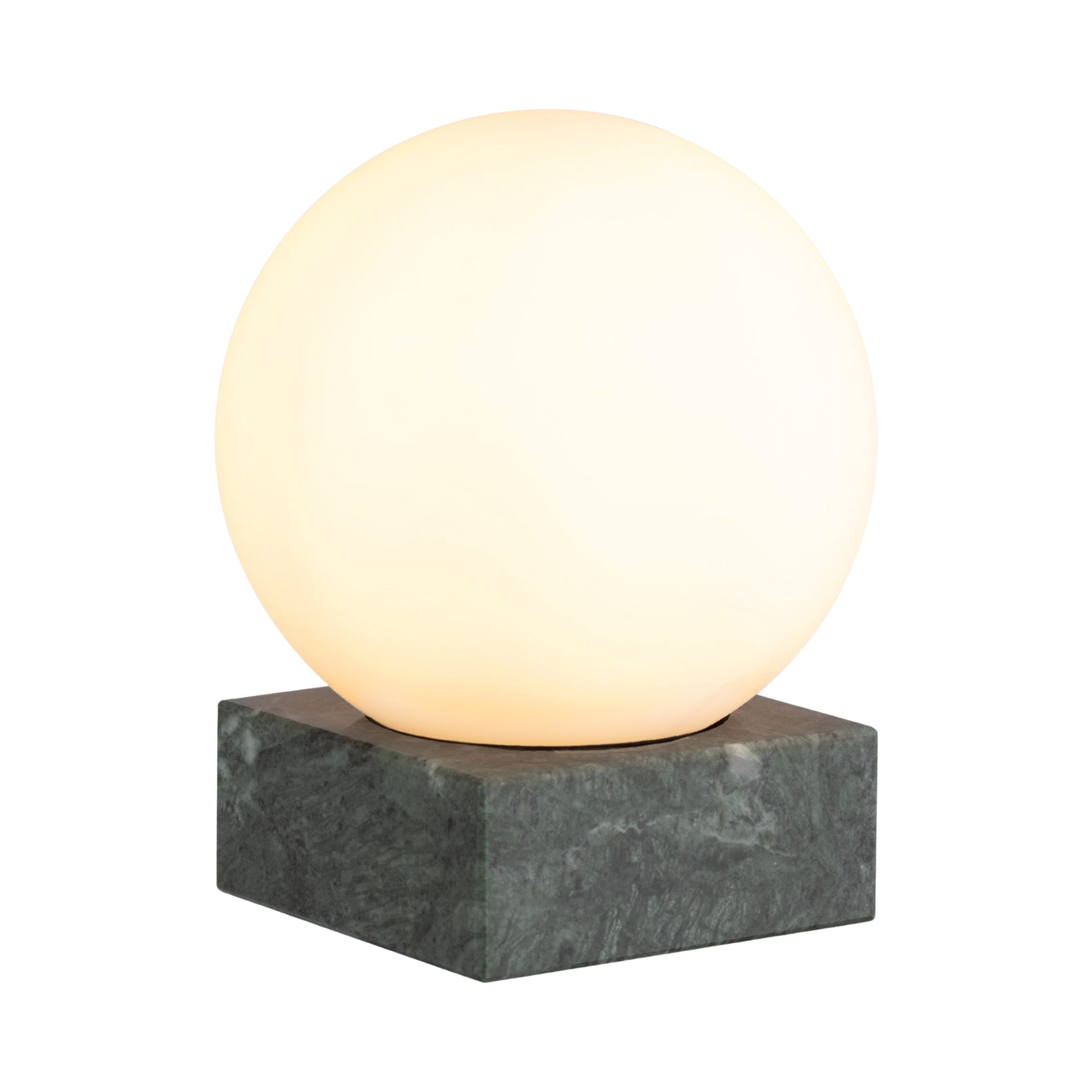 Norberg Opal Glass Green Marble Base LED Table Lamp