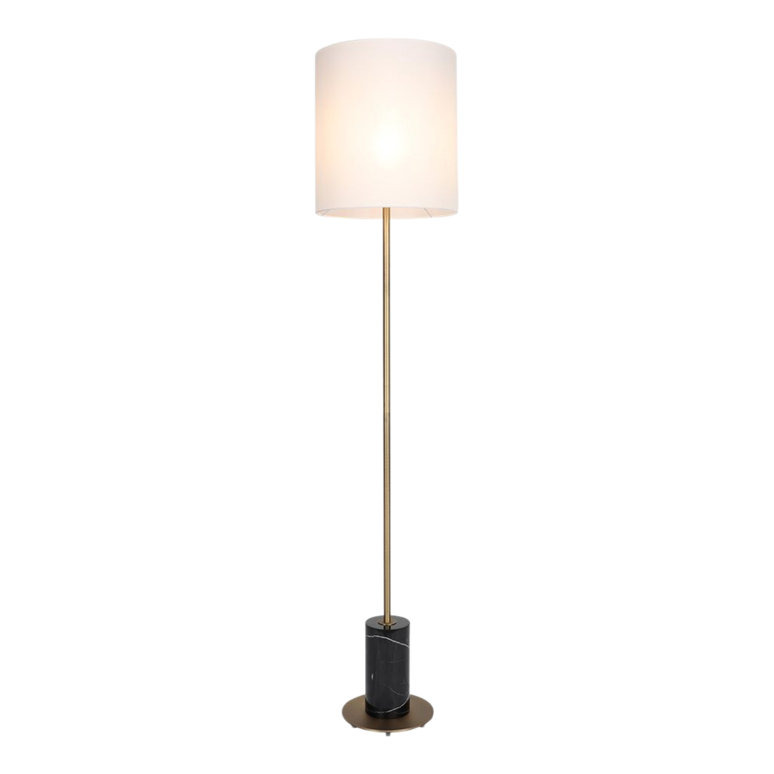 Biscay Marble Base Modern Slender Floor Lamp
