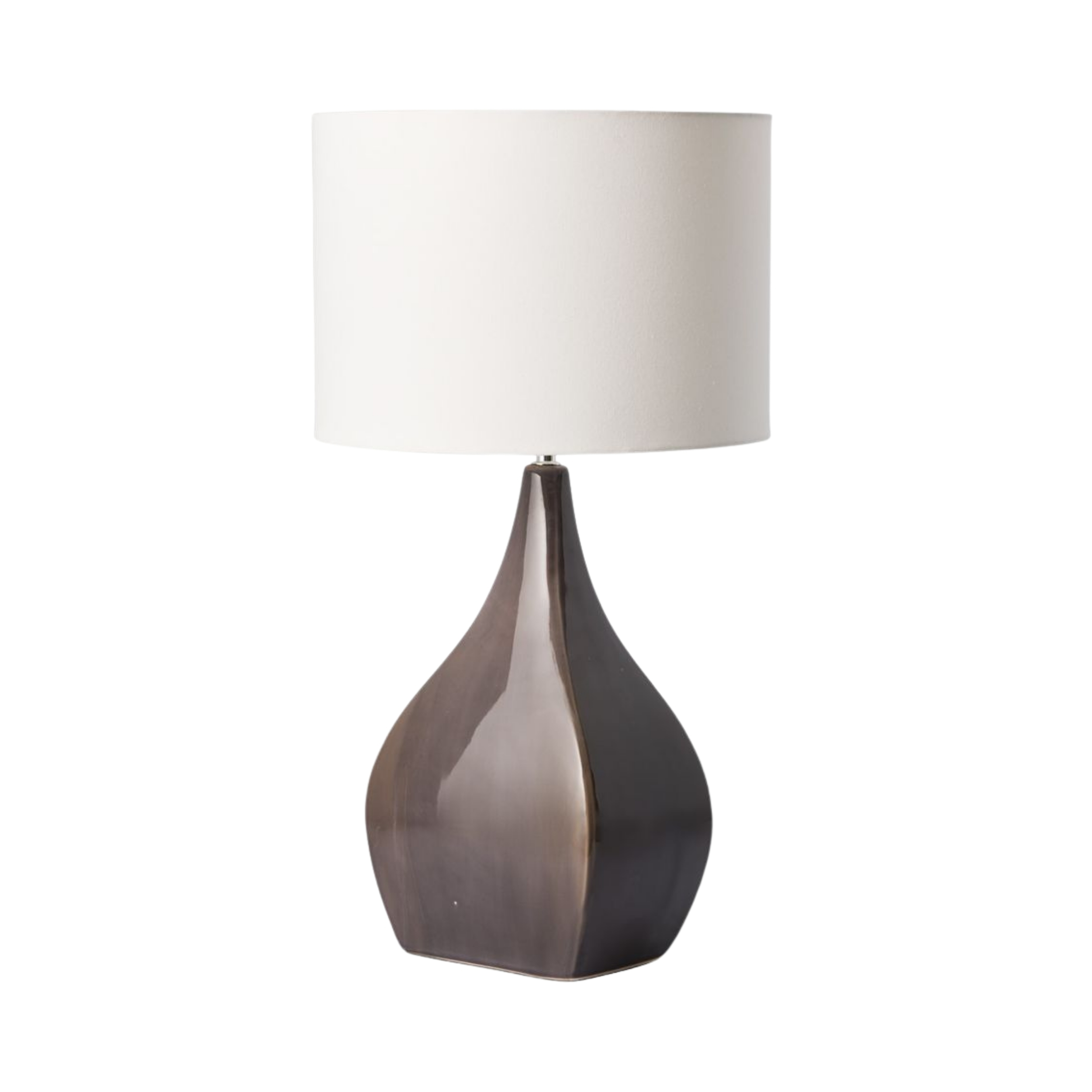 Castellion Grey Ceramic Ivory Shade Table Lamp