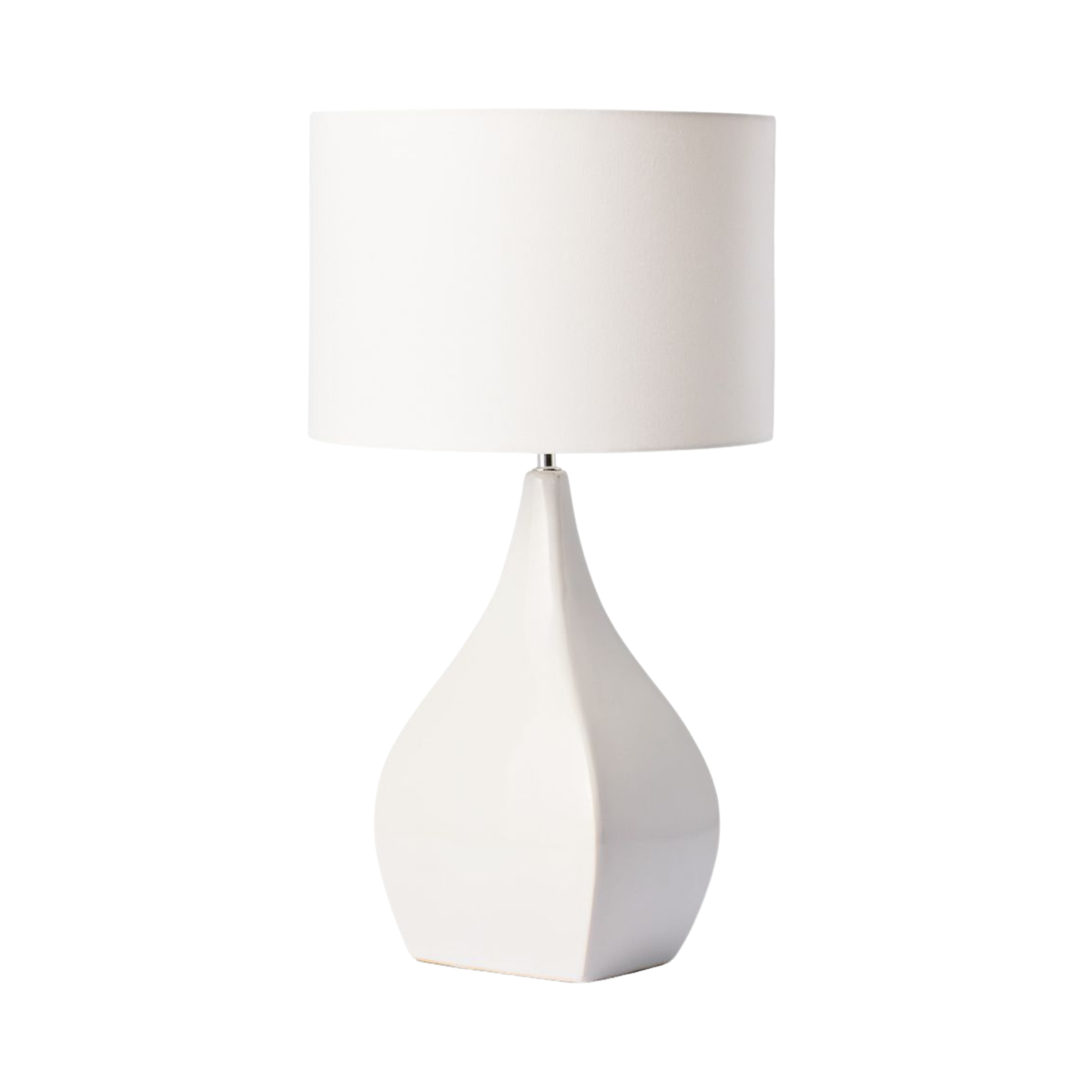 Castellion White Ceramic Ivory Shade Table Lamp