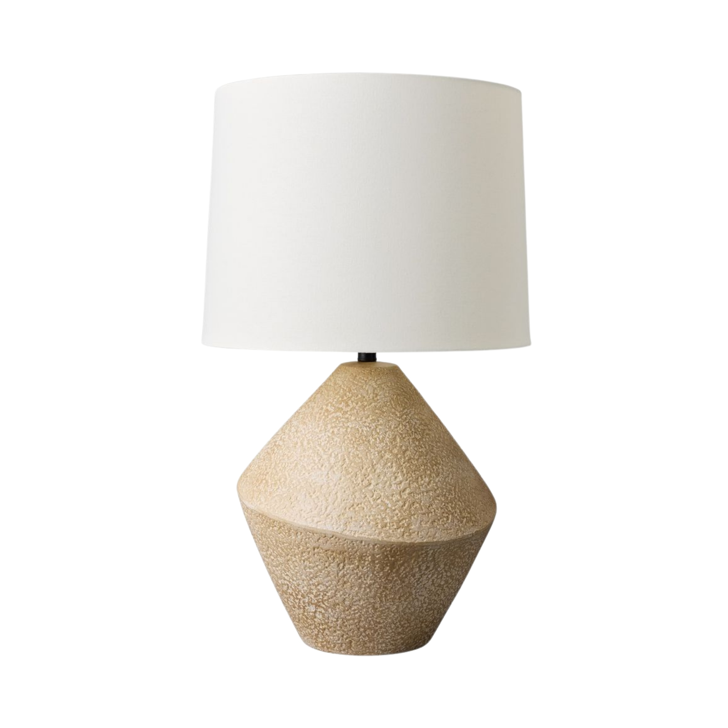 Ecija Beige Ceramic Geometric Table Lamp