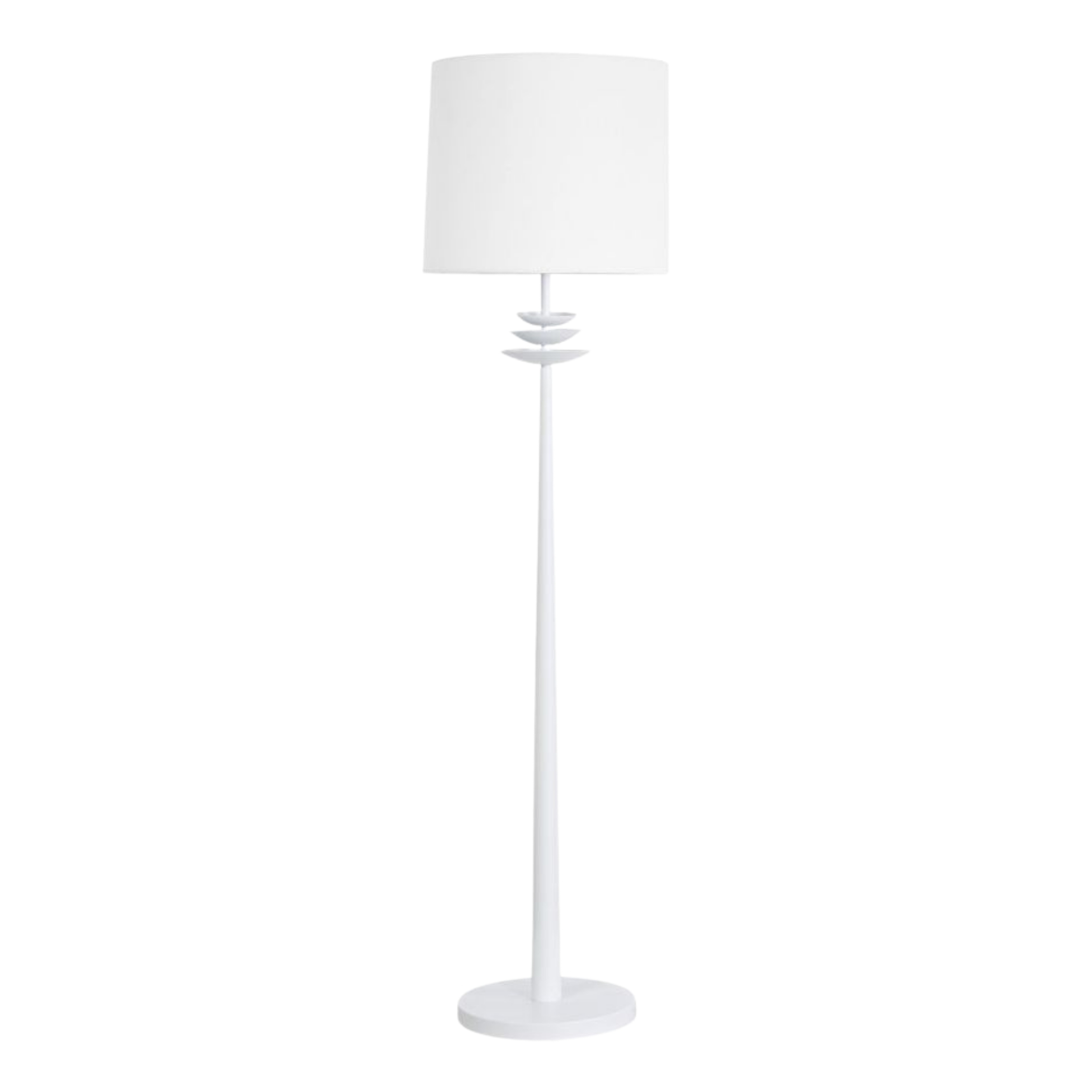 Escorial Transitional All White Floor Lamp-1