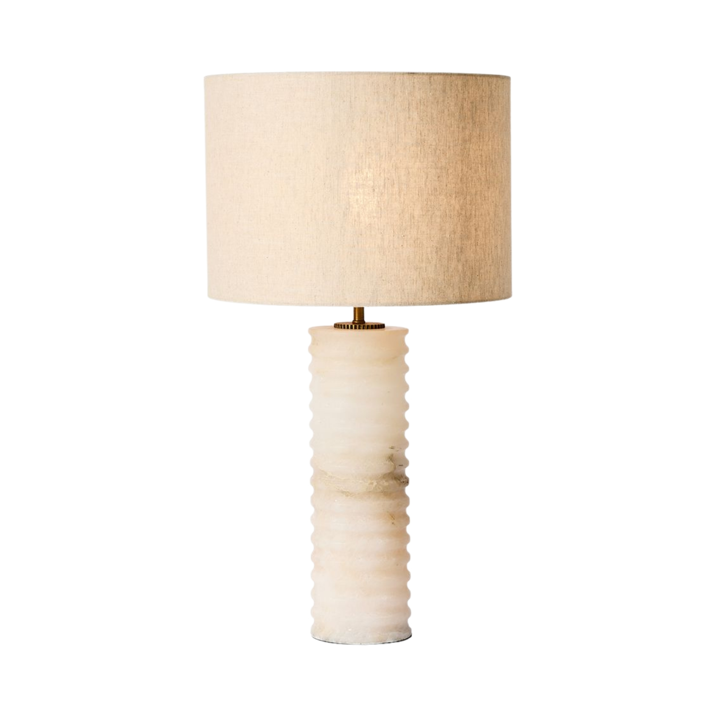 Montilla Ribbed Alabaster Luxe Table Lamp