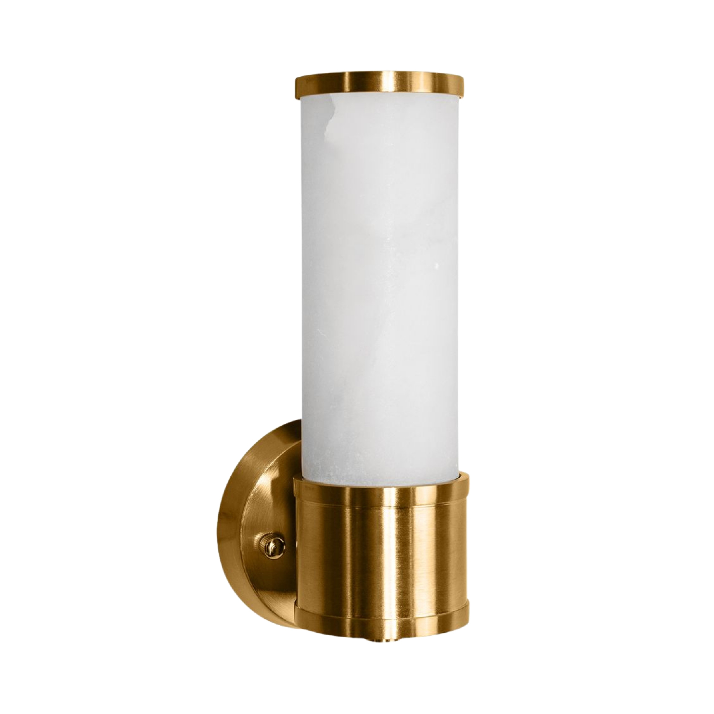 Ourense Natural Alabaster Wall Light - Brass