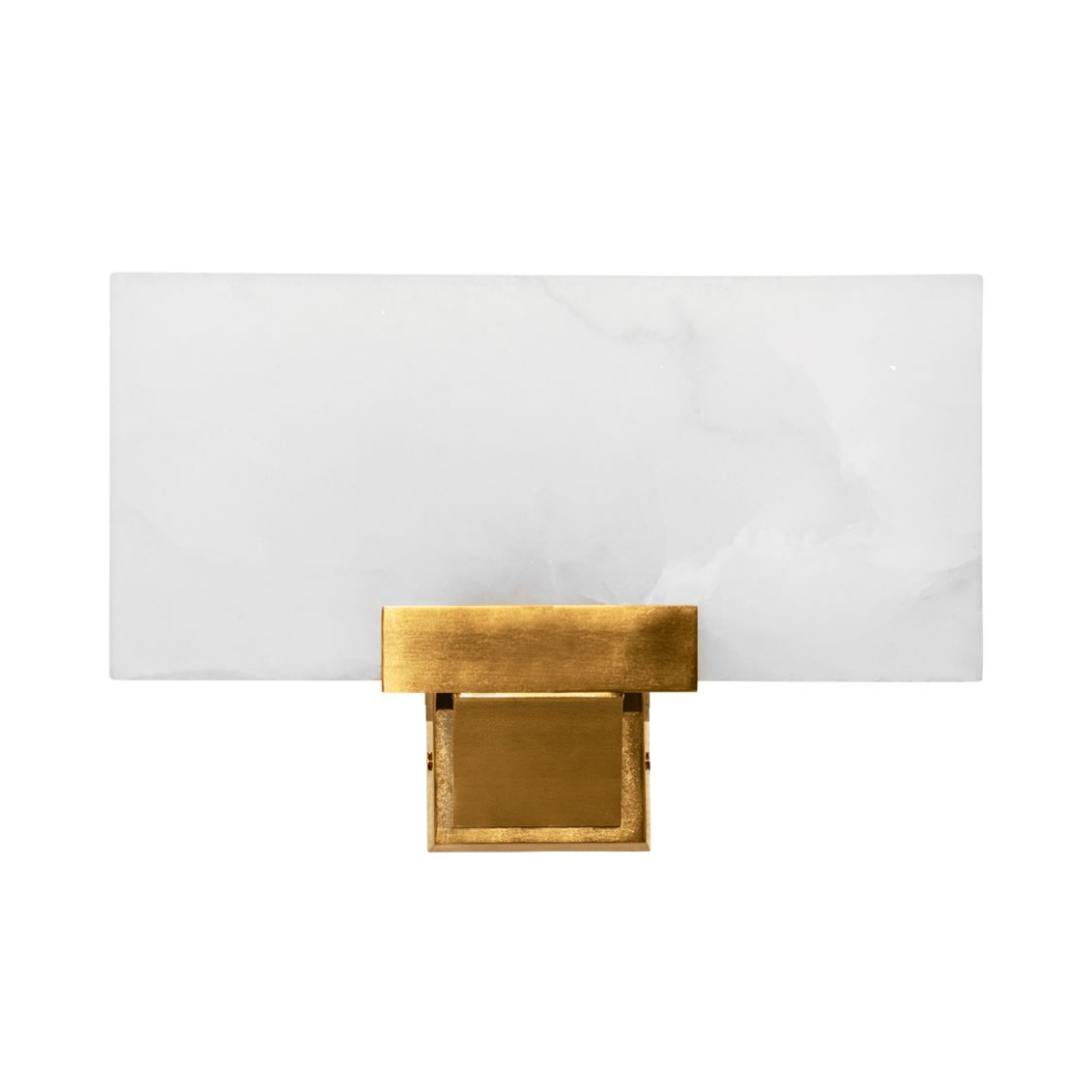 Palencia Alabaster Rectangular Brass Wall Light