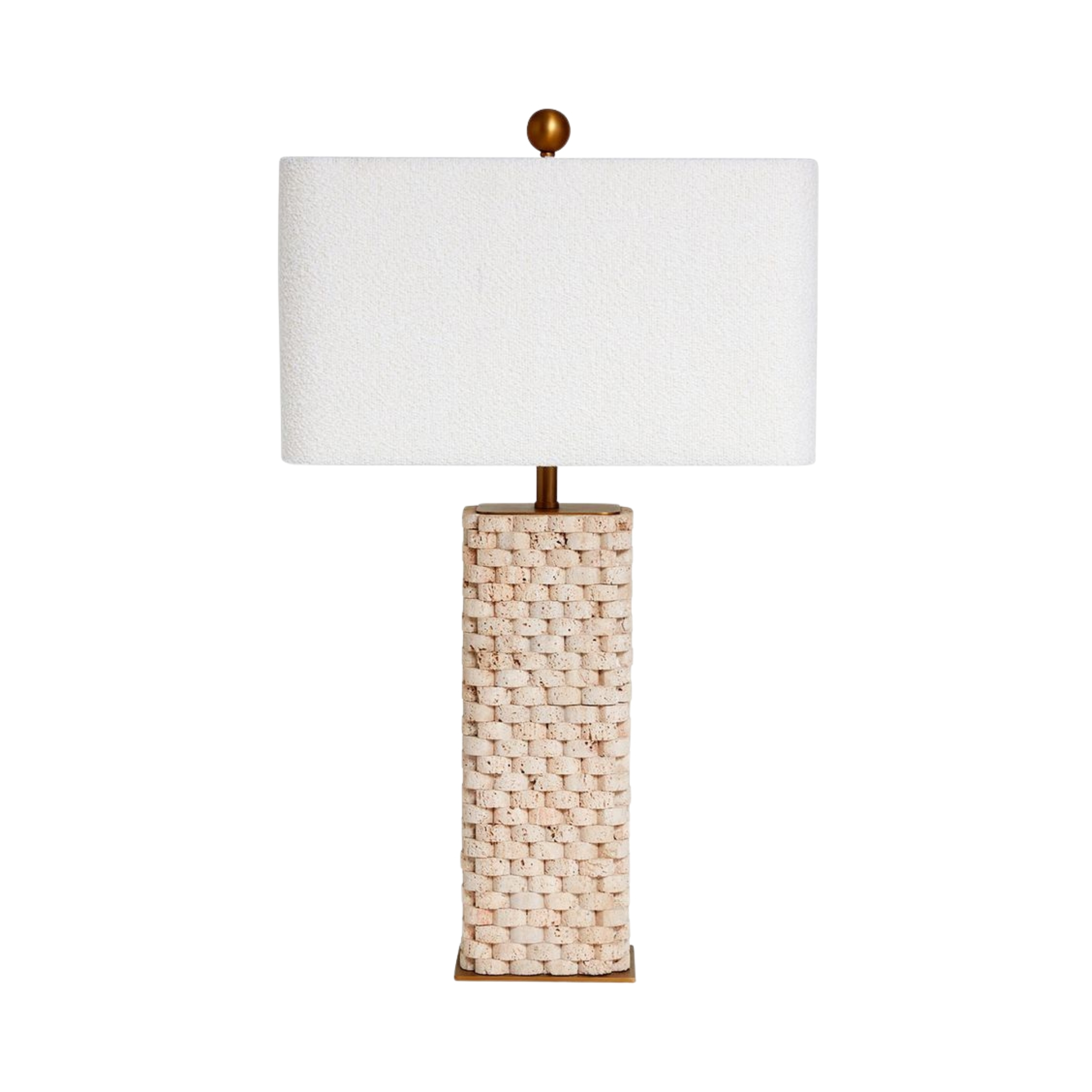 Sabadell Checkered Marble Base Angular Table Lamp