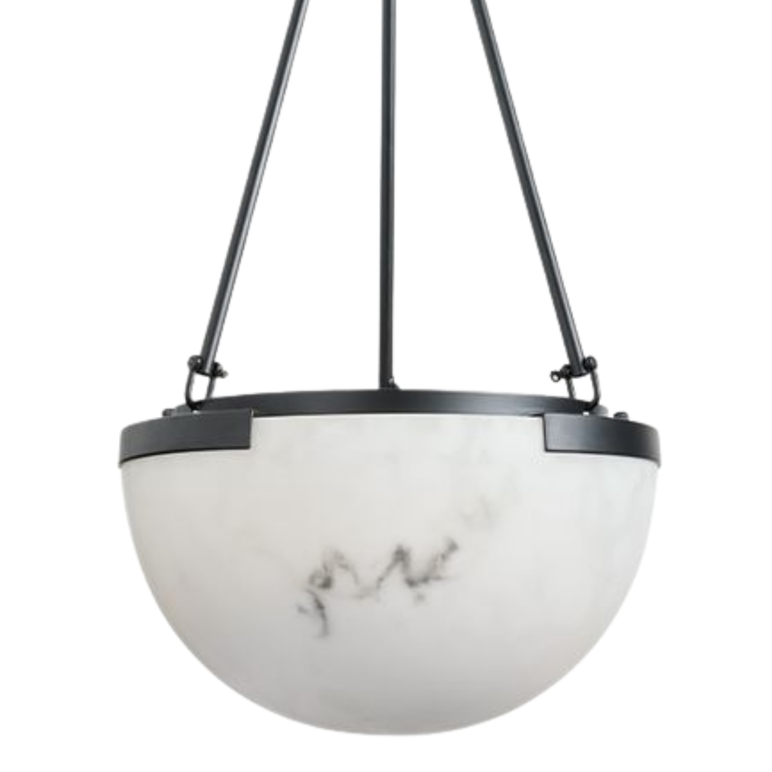 Simancas Alabaster Bowl Black Uplight Pendant