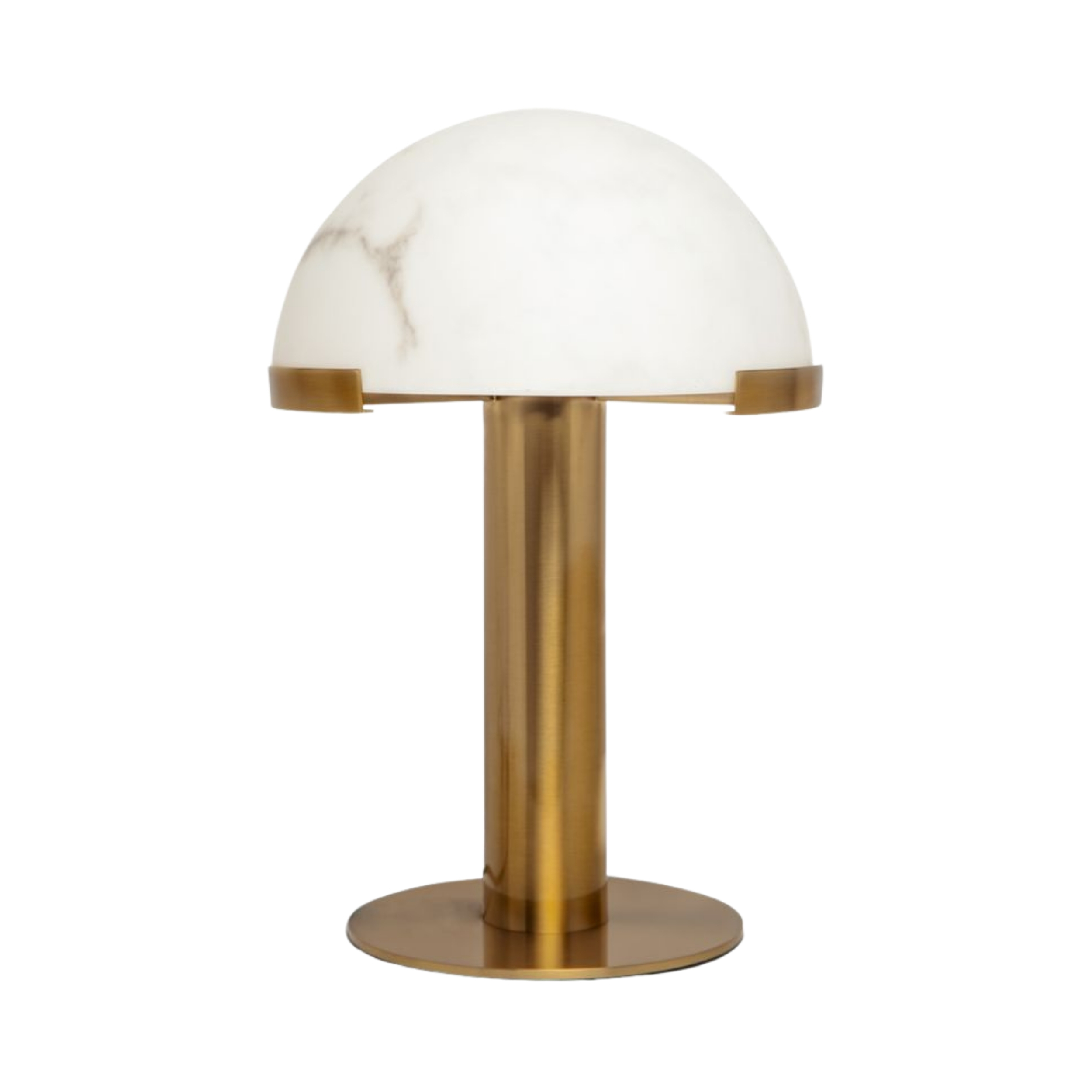 Simancas Alabaster Dome Brass Table Lamp