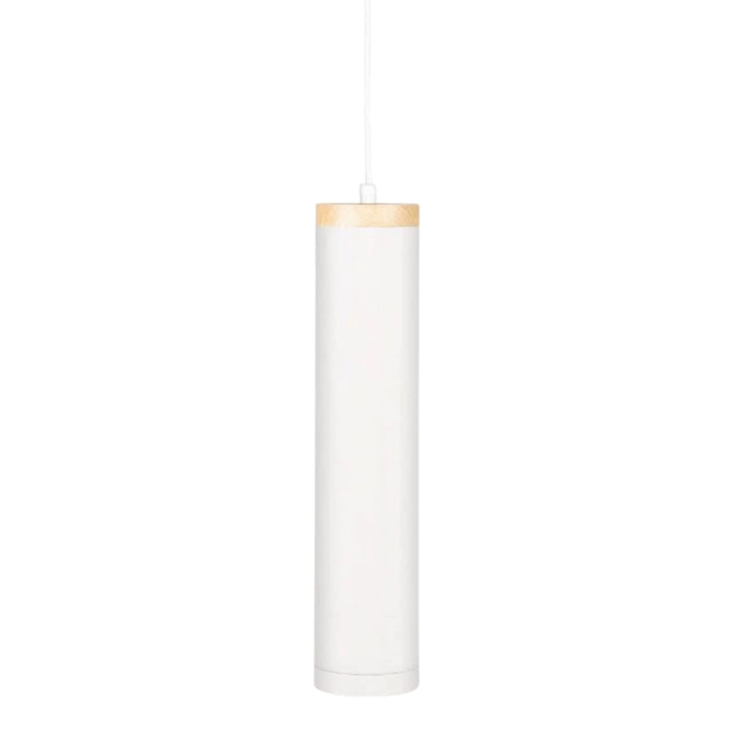 Luca Cylinder Minimalist Pendant Light - White