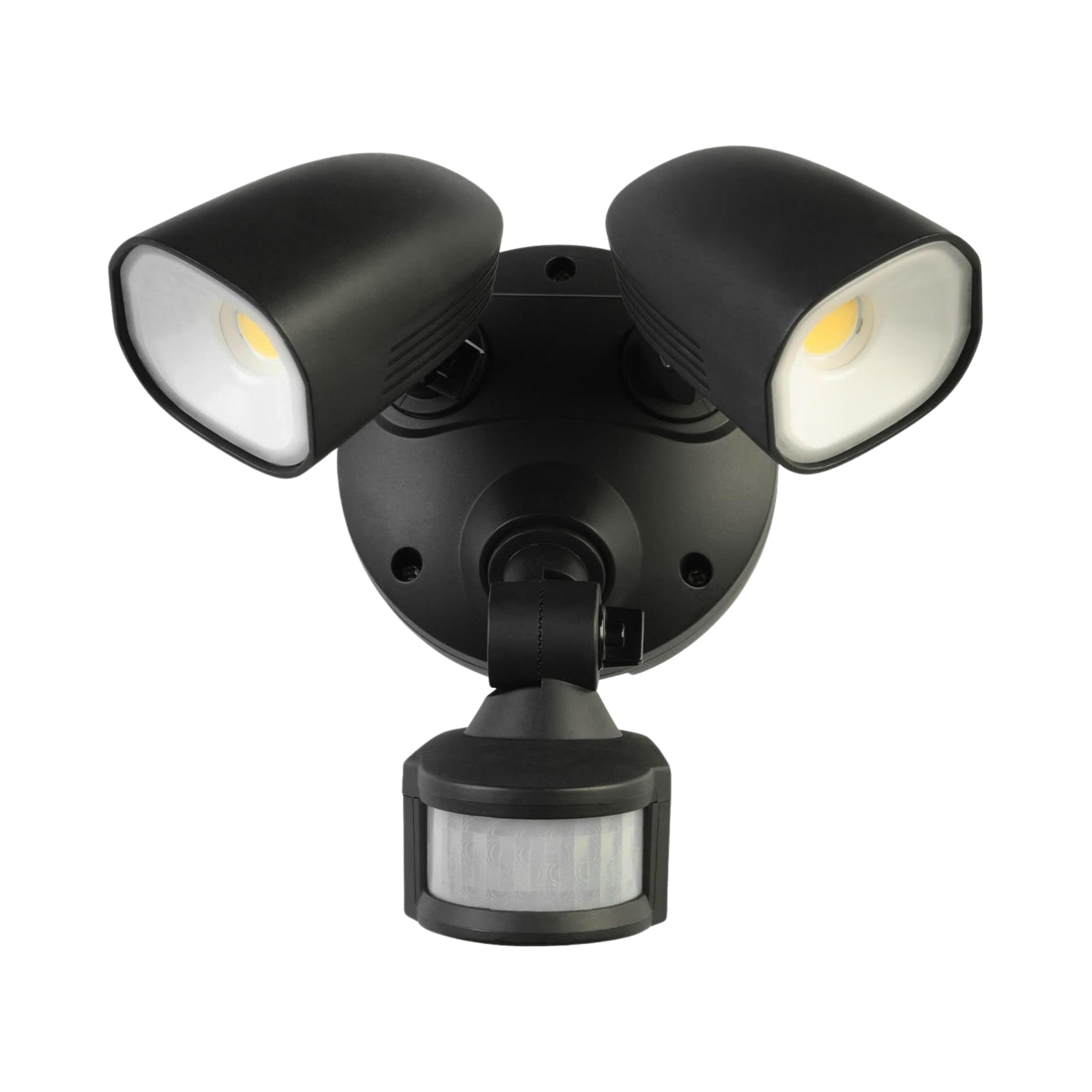 Shielder IP54 Twin LED Floodlight with Sensor - Black