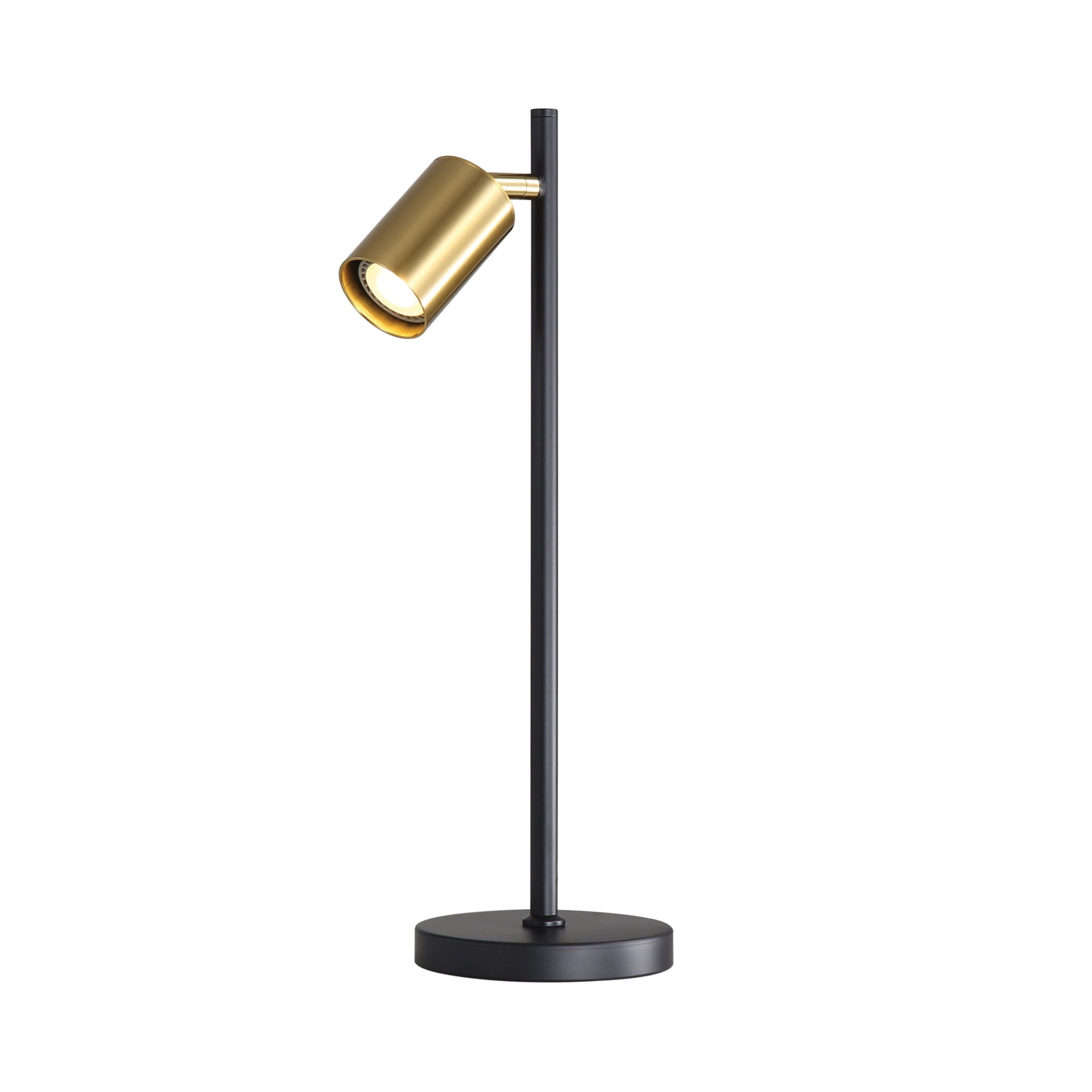 Alpore Black Brass Adjustable Spotlight Desk Lamp