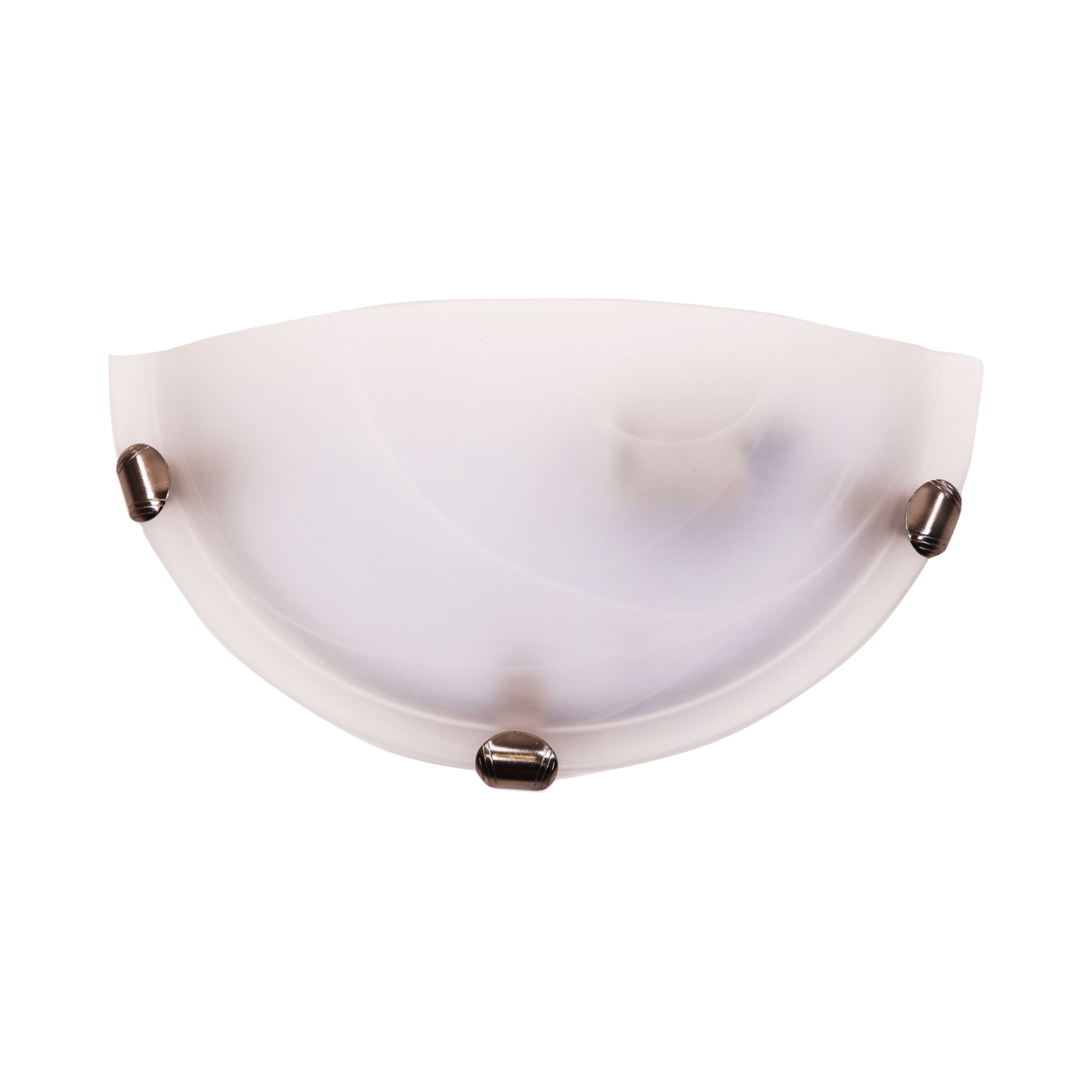 Chiltern Half Moon Alabaster Flush Wall Light - Chrome