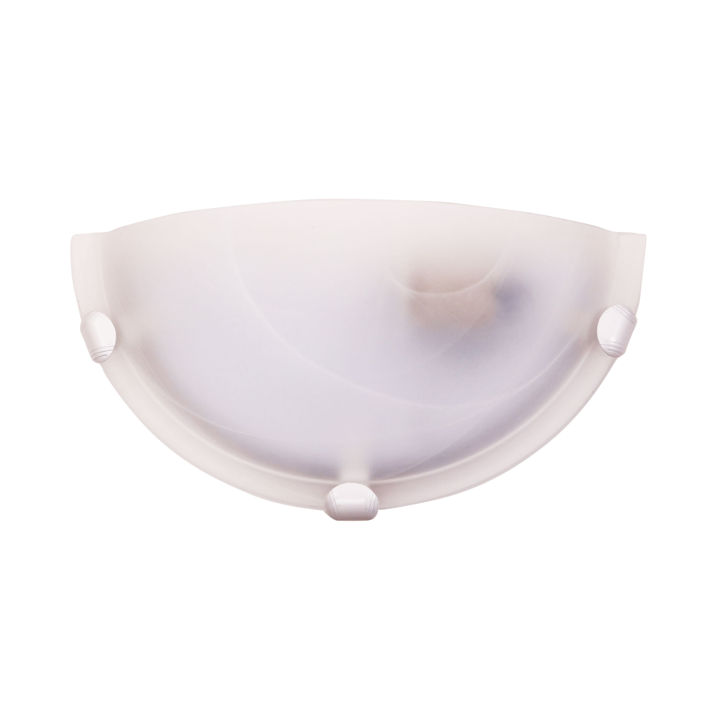 Chiltern Half Moon Alabaster Flush Wall Light - White