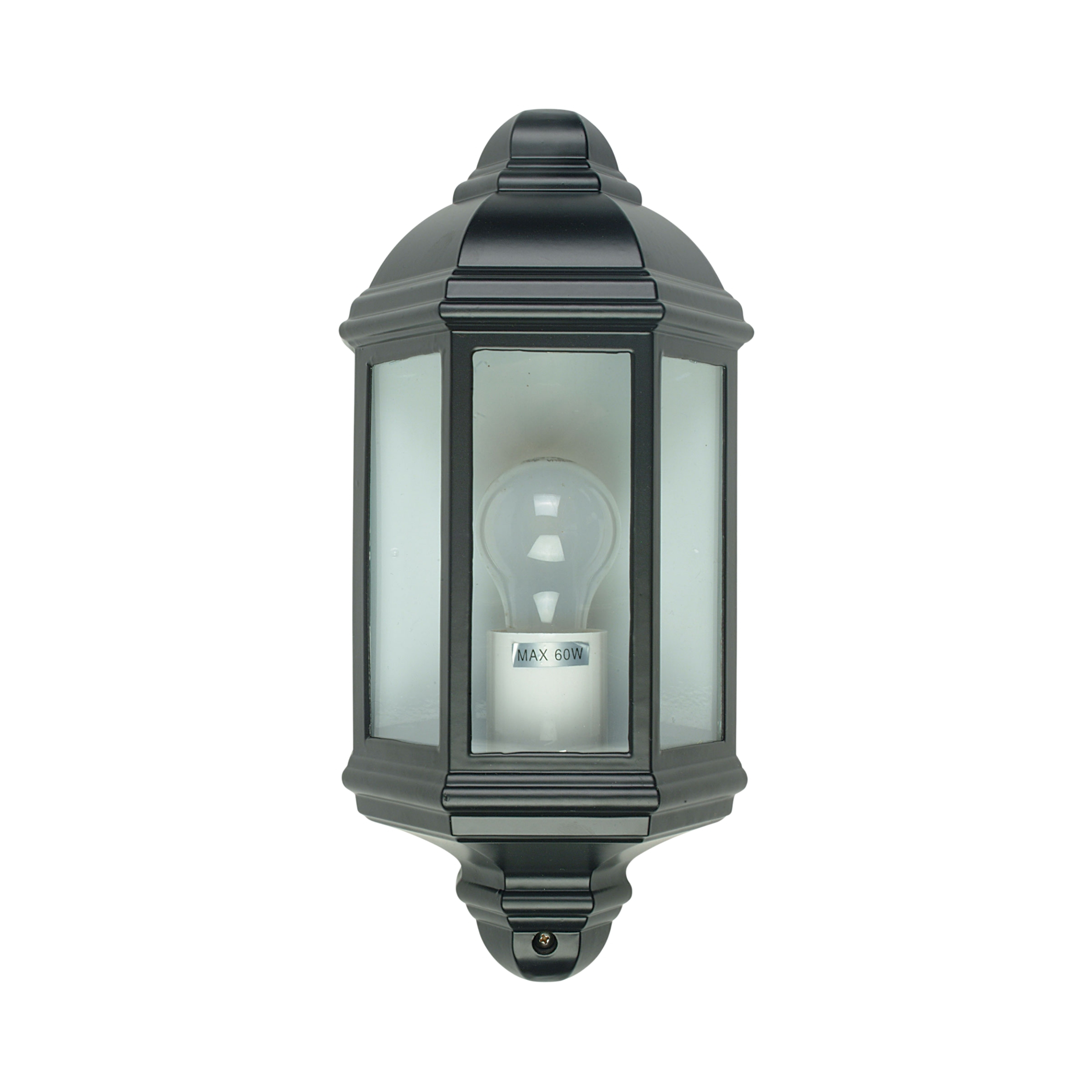 Corfe IP44 Traditional Black Flush Wall Light