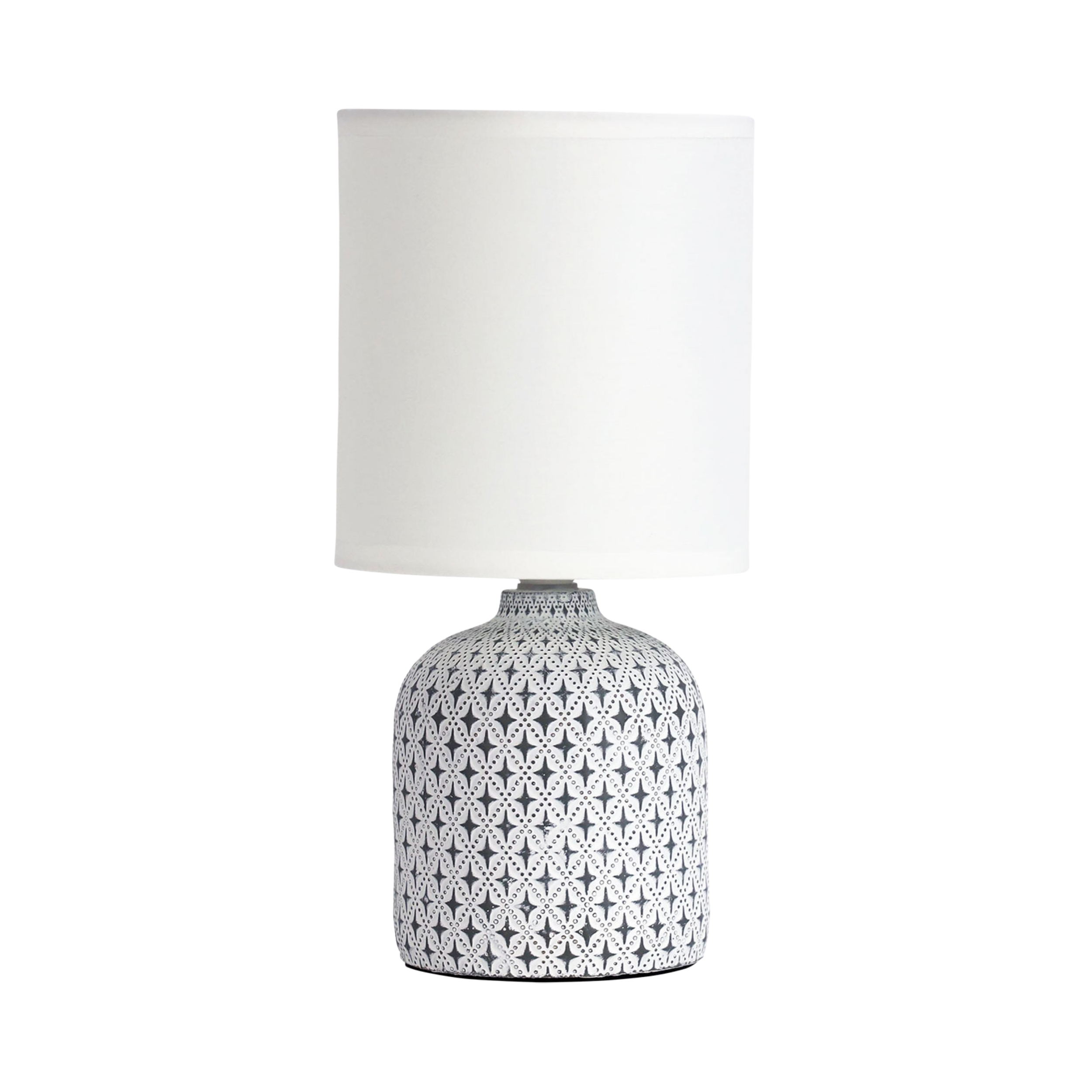 Hove Contemporary Scandi Ceramic Table Lamp - White