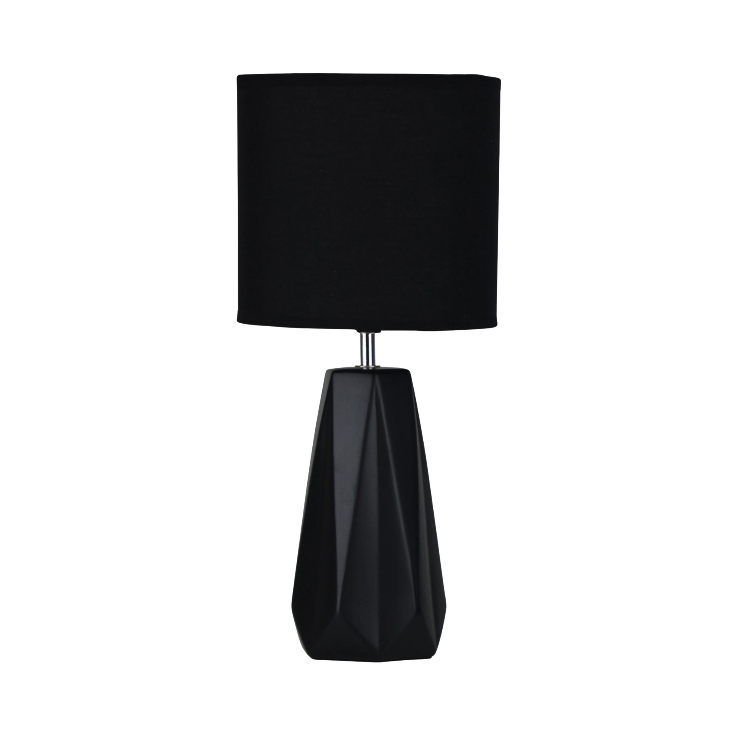 Keswick Multi-Faceted Ceramic Table Lamp - Black