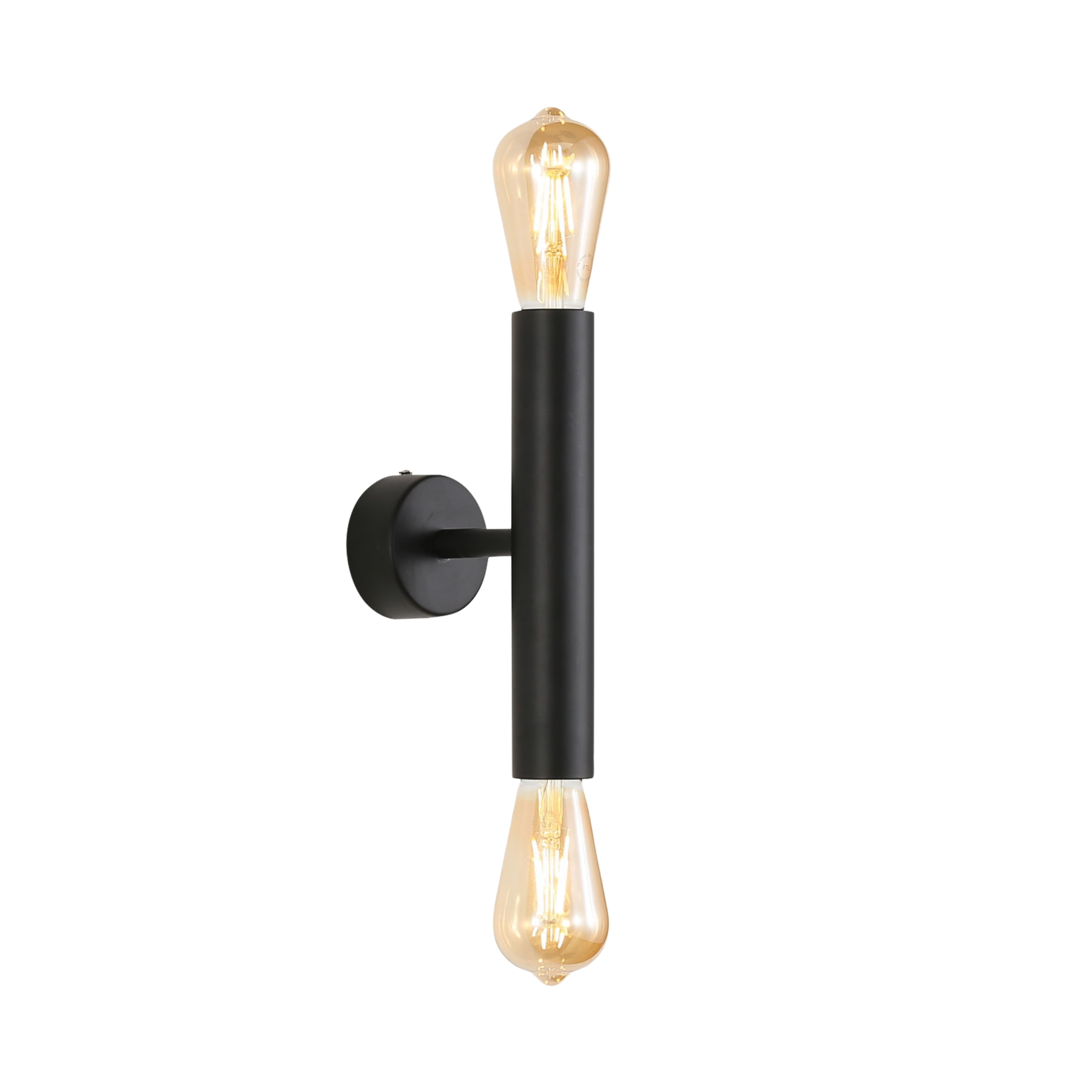 Knutsford Twin Light Minimalist Wall Light - Black