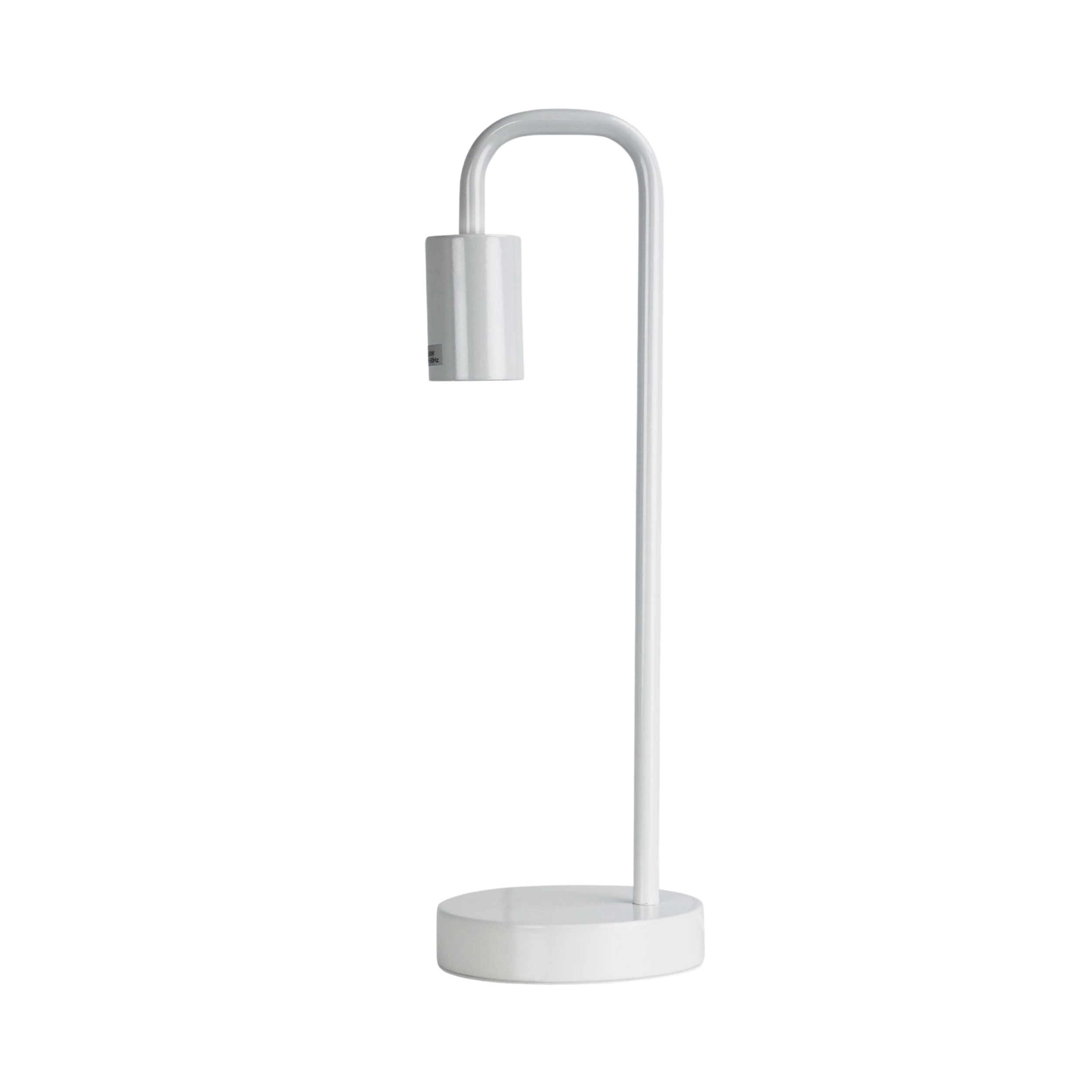 Lynmouth Scandustrial Bare Bulb Table Lamp - White