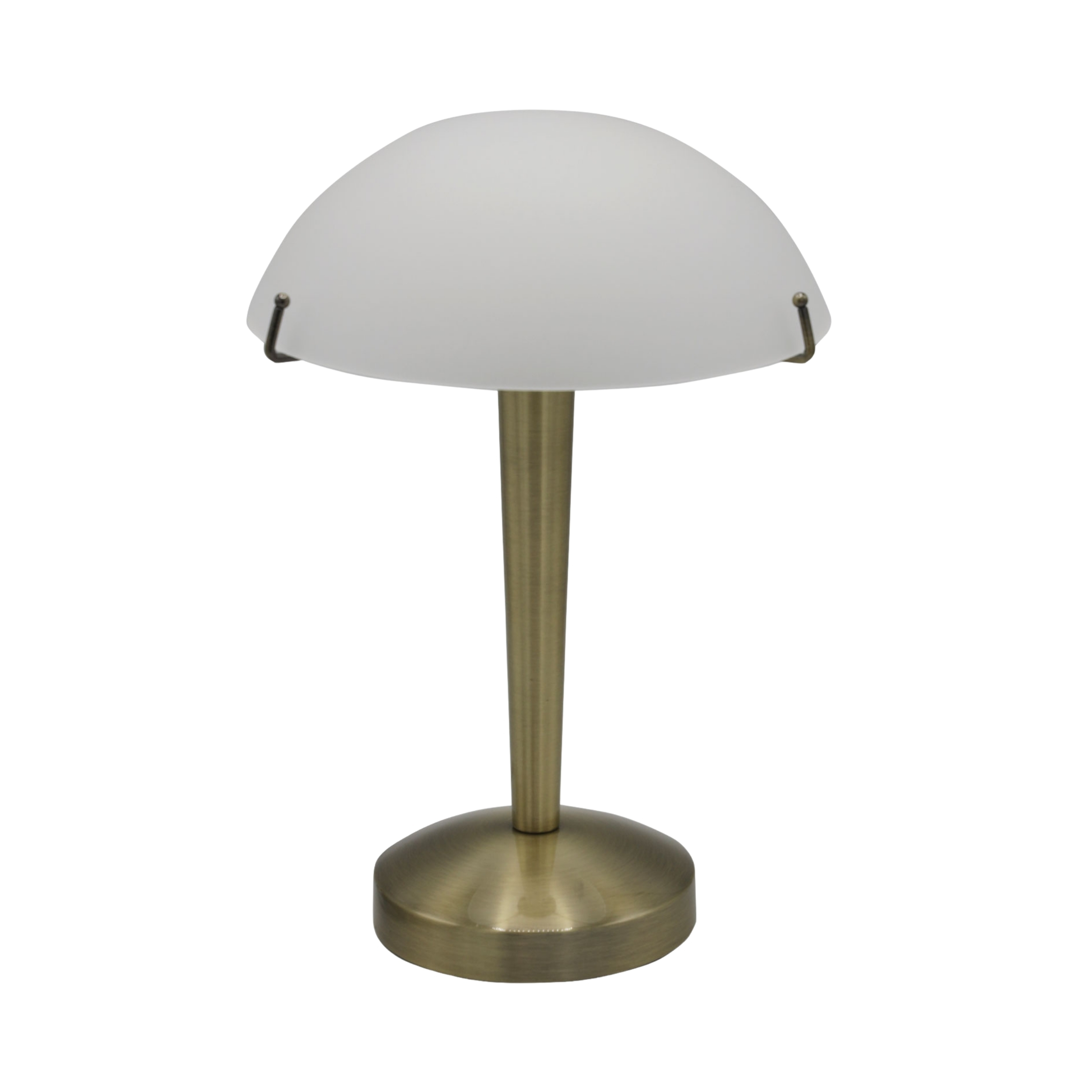 Penrith Antique Brass Glass Dome Touch Table Lamp