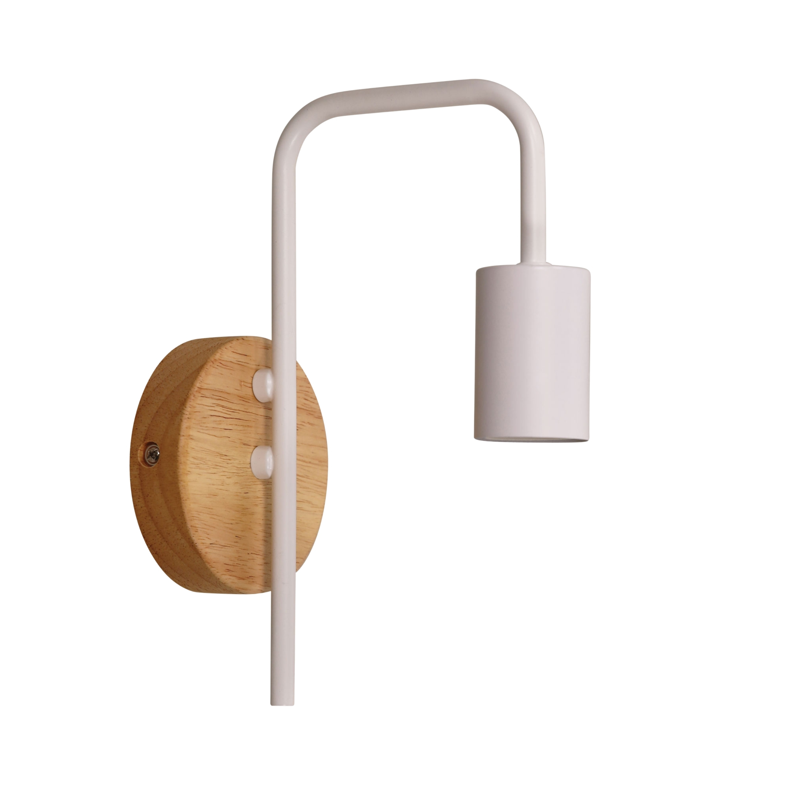 Scandustrial Lane White Bulb Wall Light