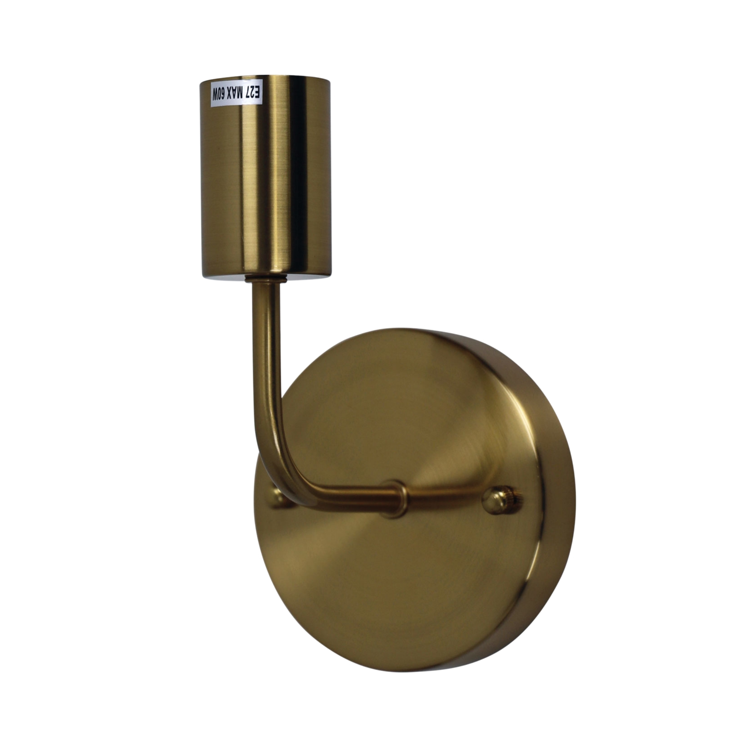 Stapleford Raw Minimalist Bulb Wall Light - Brushed Brass