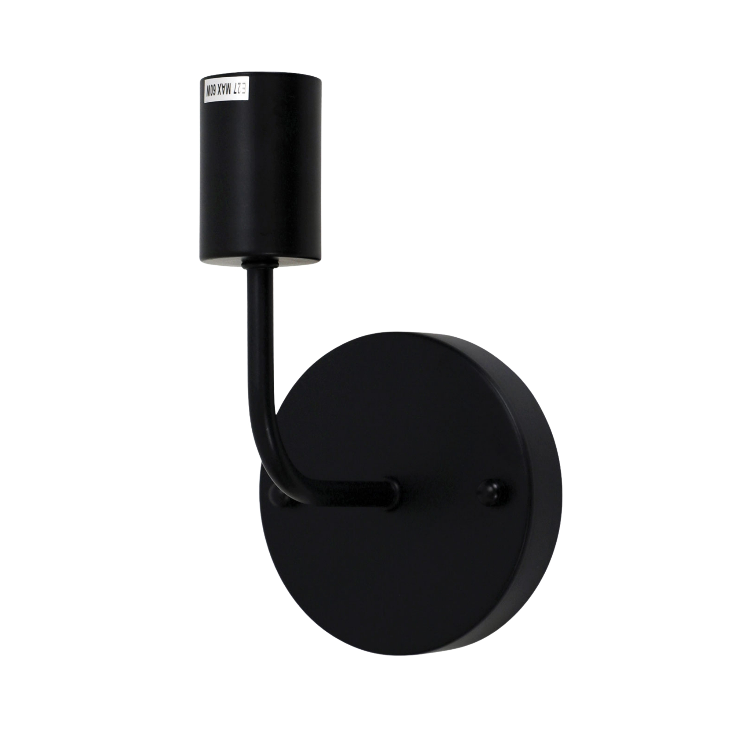 Stapleford Raw Minimalist Bulb Wall Light - Matt Black