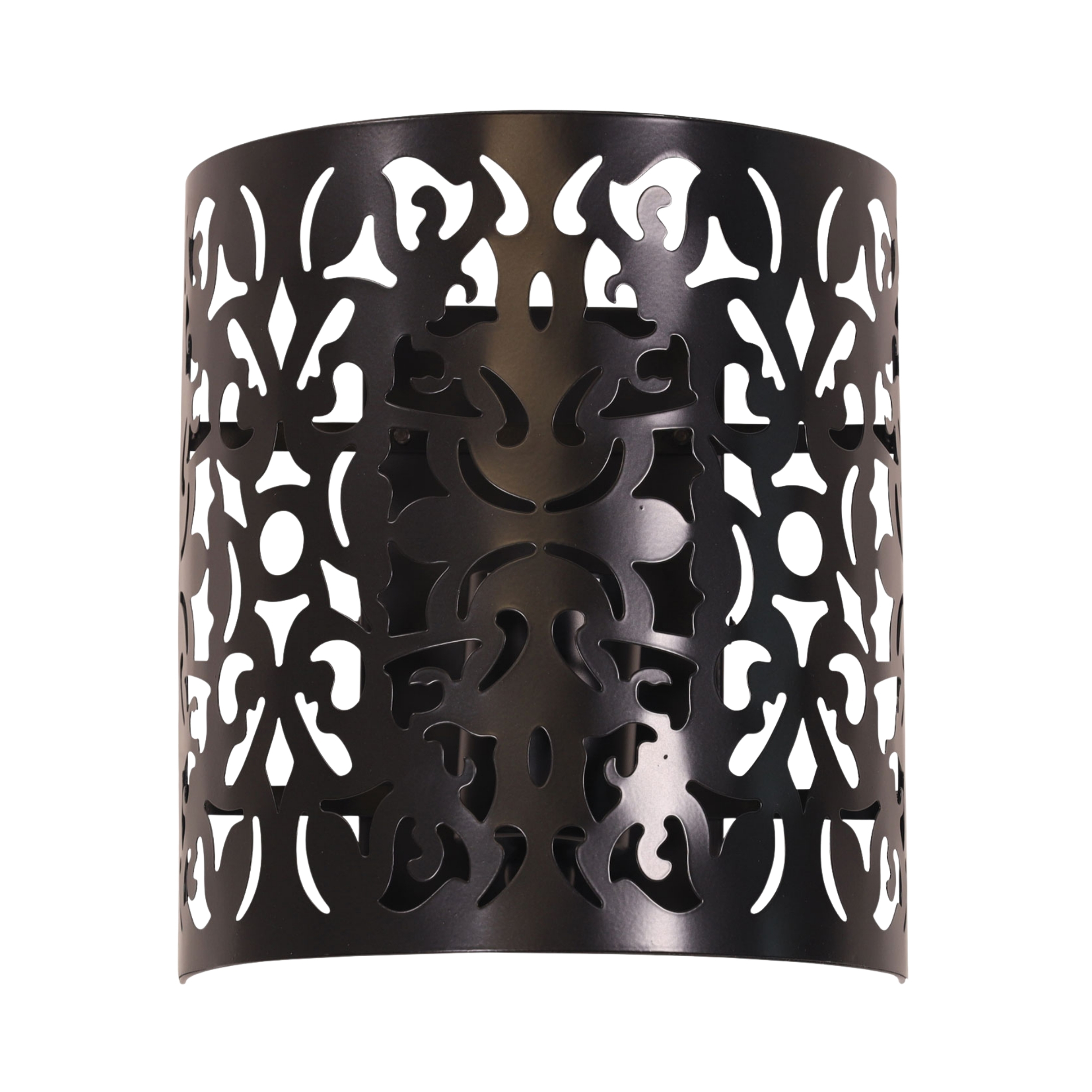 Vestia Laser Cut Black Flush Wall Light