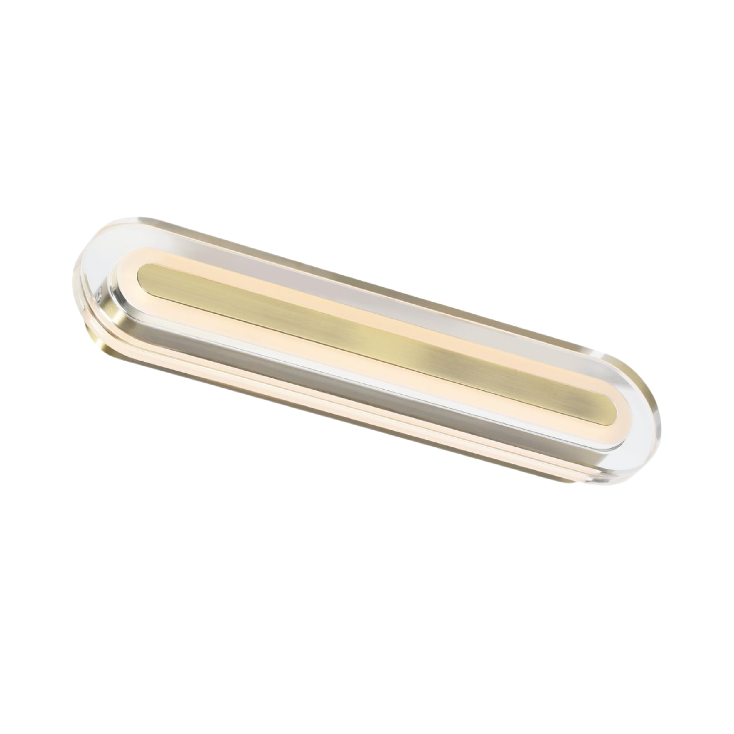 Cavara IP44 Slim Oval LED Wall Light - Brass