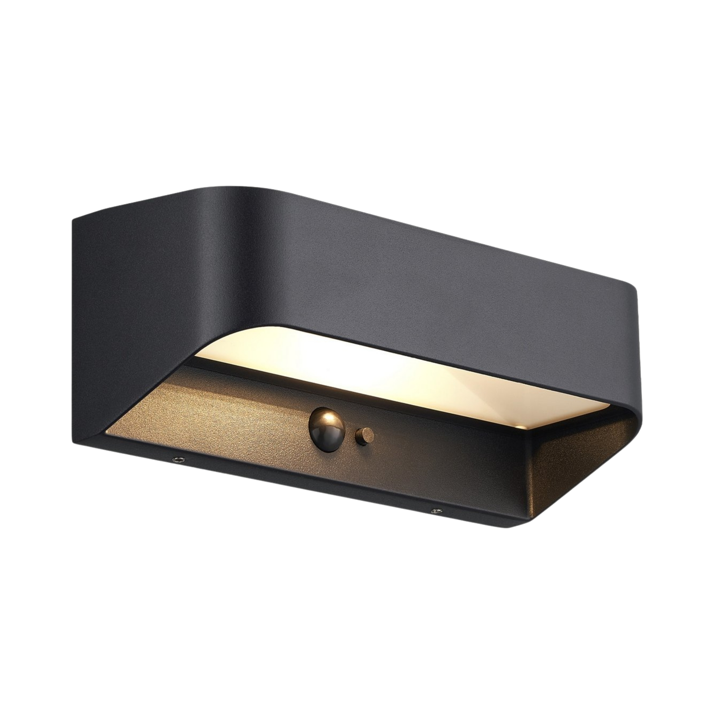 Marcellio IP54 Solar LED Wall Light with Sensor - Black